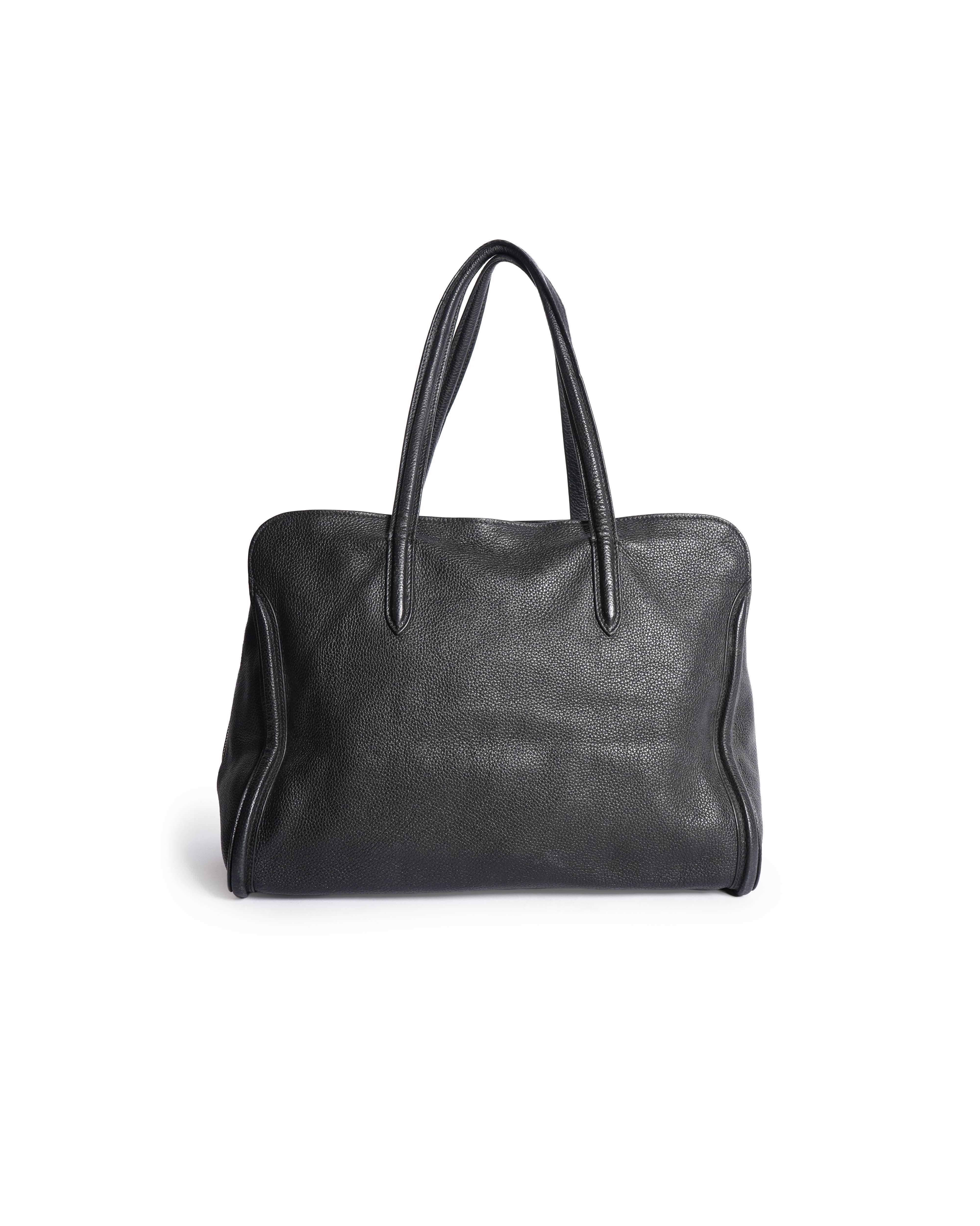 Alexander McQueen Zipper Leather Bowling Bag