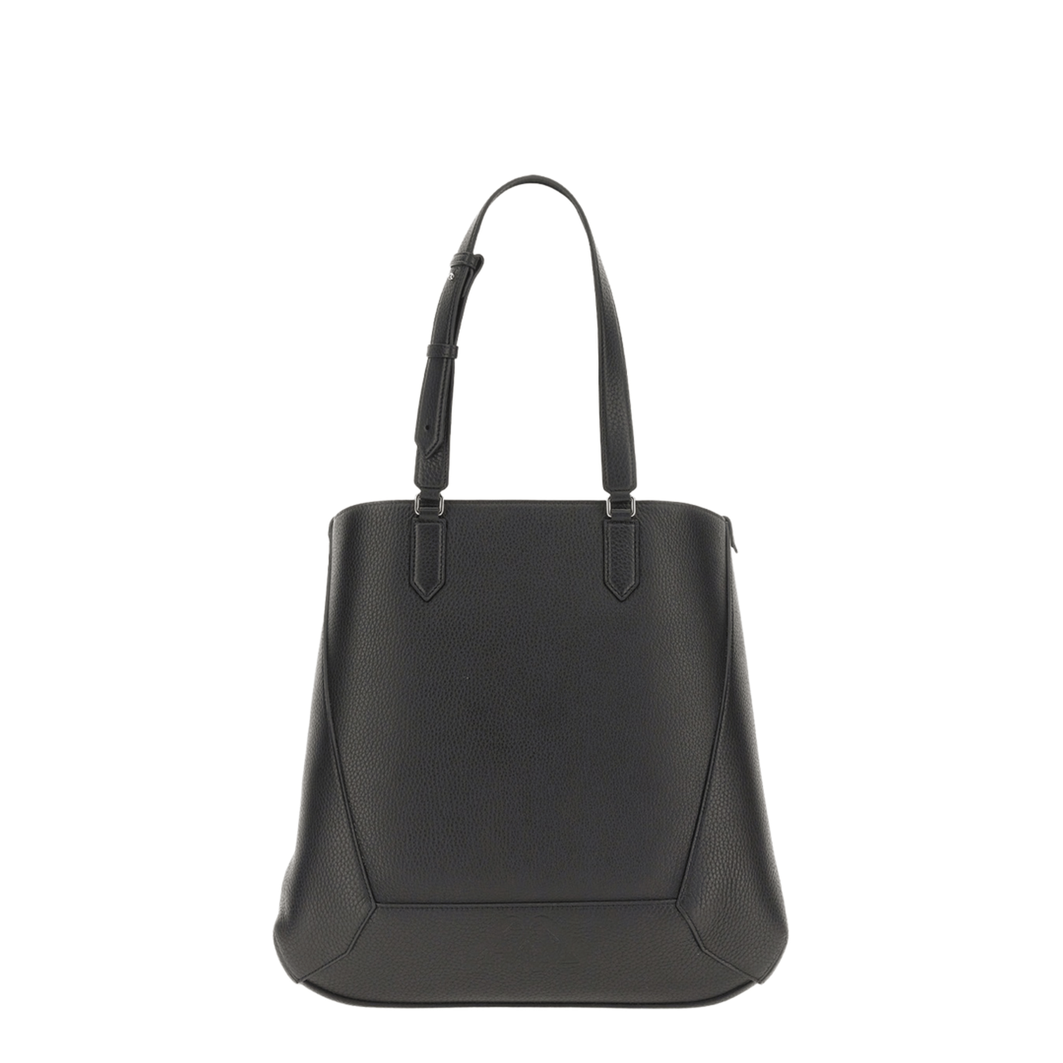 Alexander McQueen Edge Medium Calf Leather Tote - Black