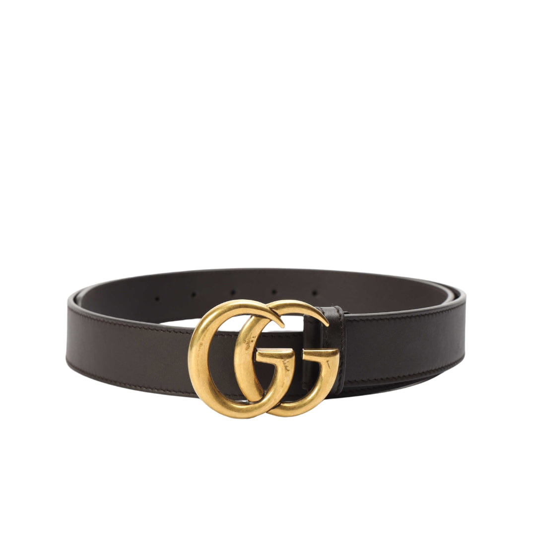 Gucci Black Marmont Logo Buckle Belt