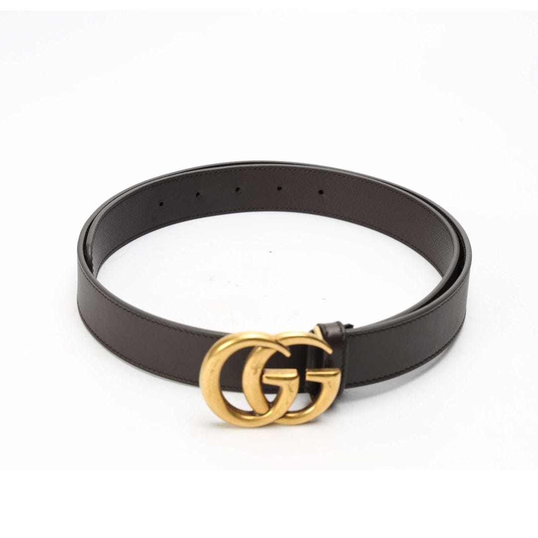 Gucci Black Marmont Logo Buckle Belt