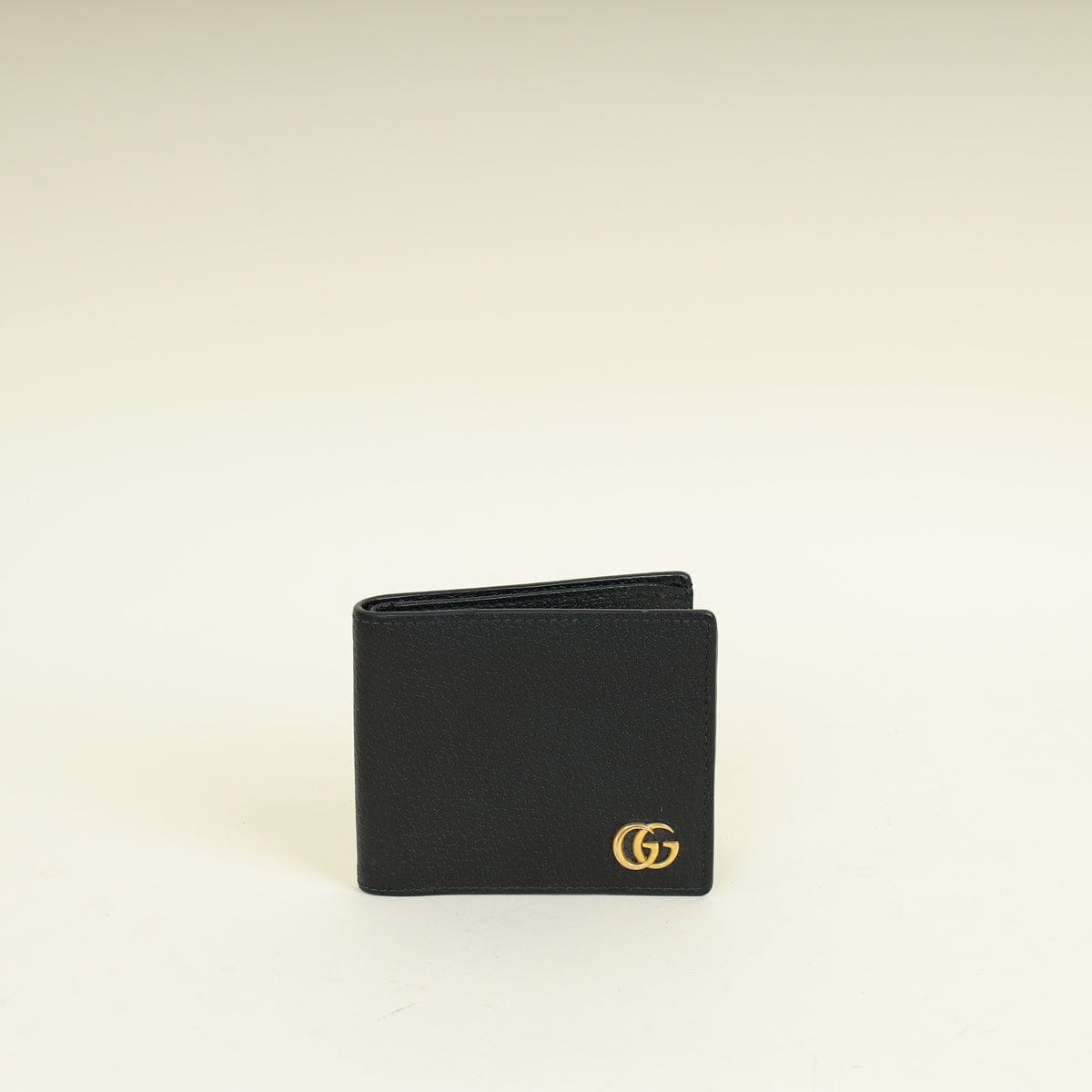 Gucci Black GG Marmont Bi - fold Card Case Wallet