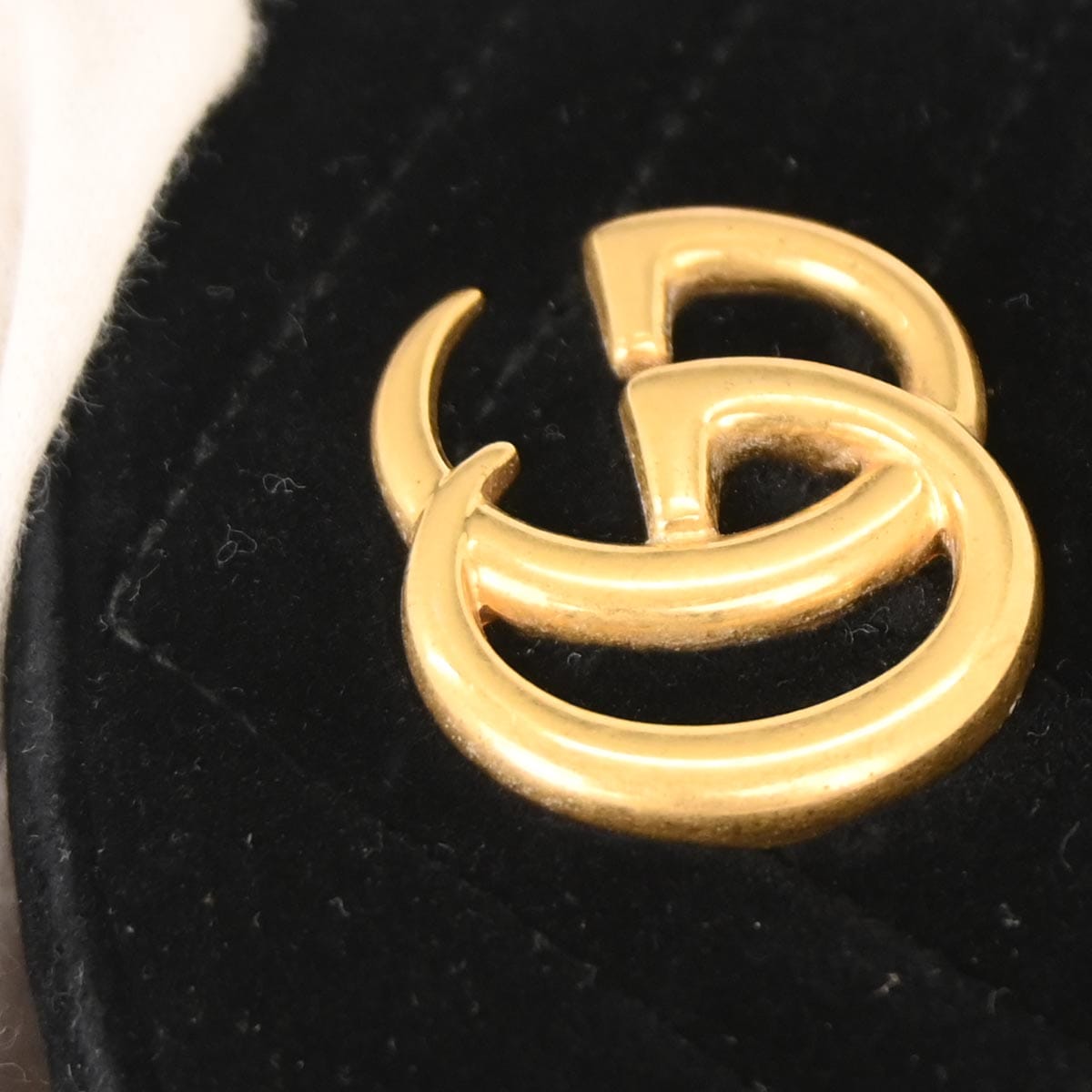 Gucci Black Velvet GG Marmont Belt Bum Bag