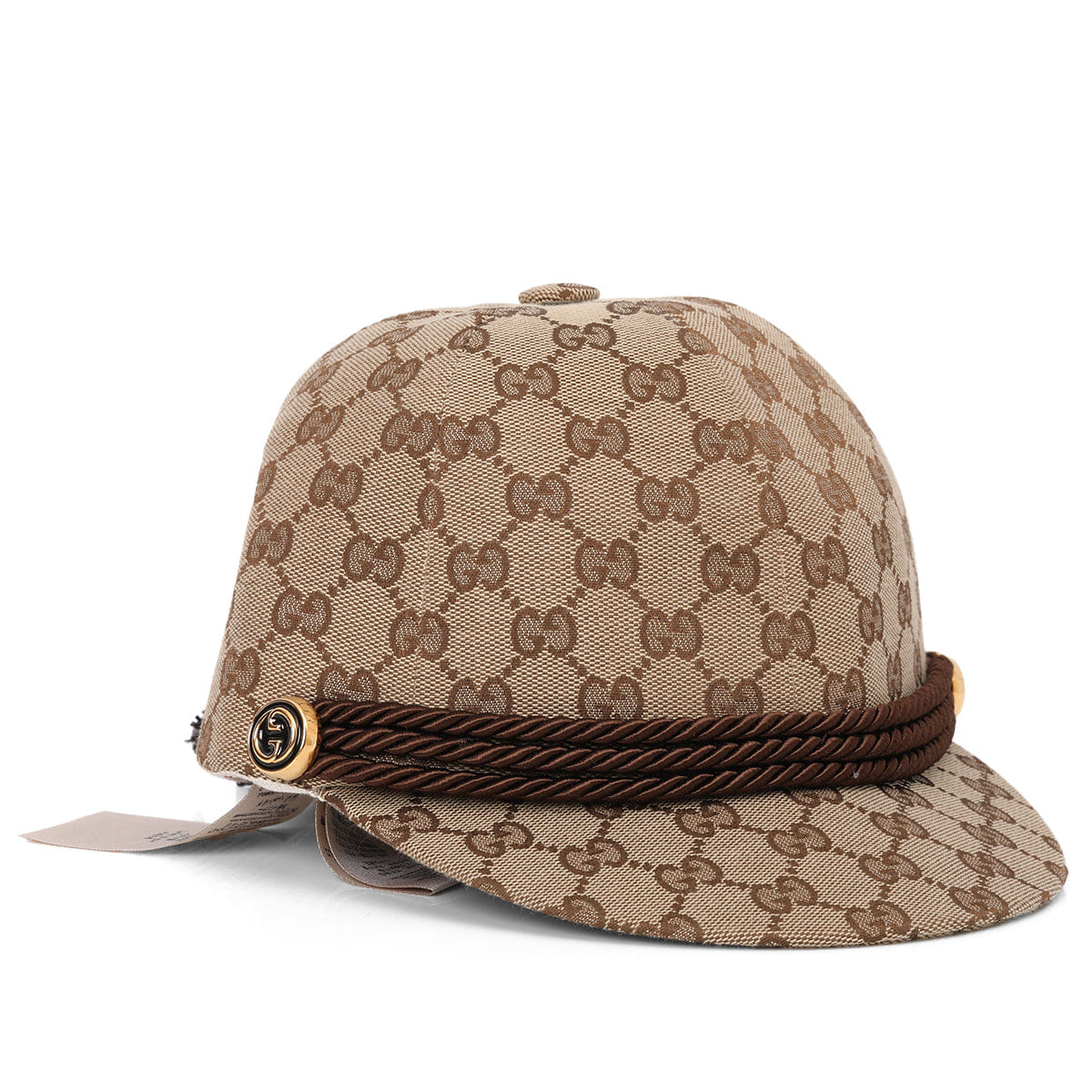 Gucci Beige/Brown GG Canvas Riding Hat - S