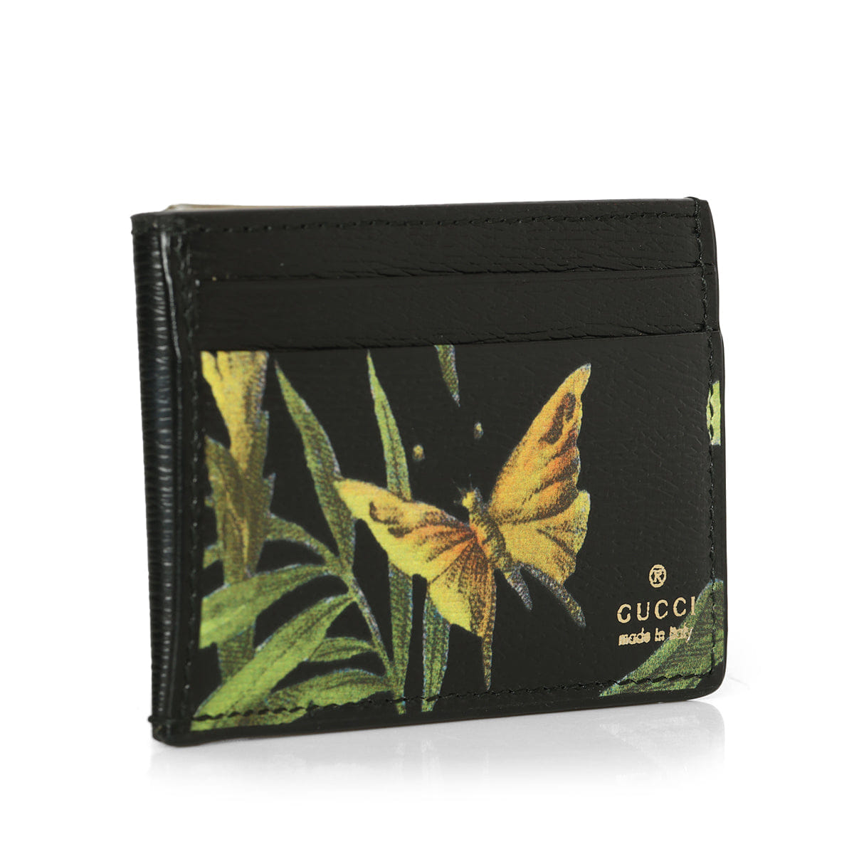 Gucci Leather Tropical Card Holder