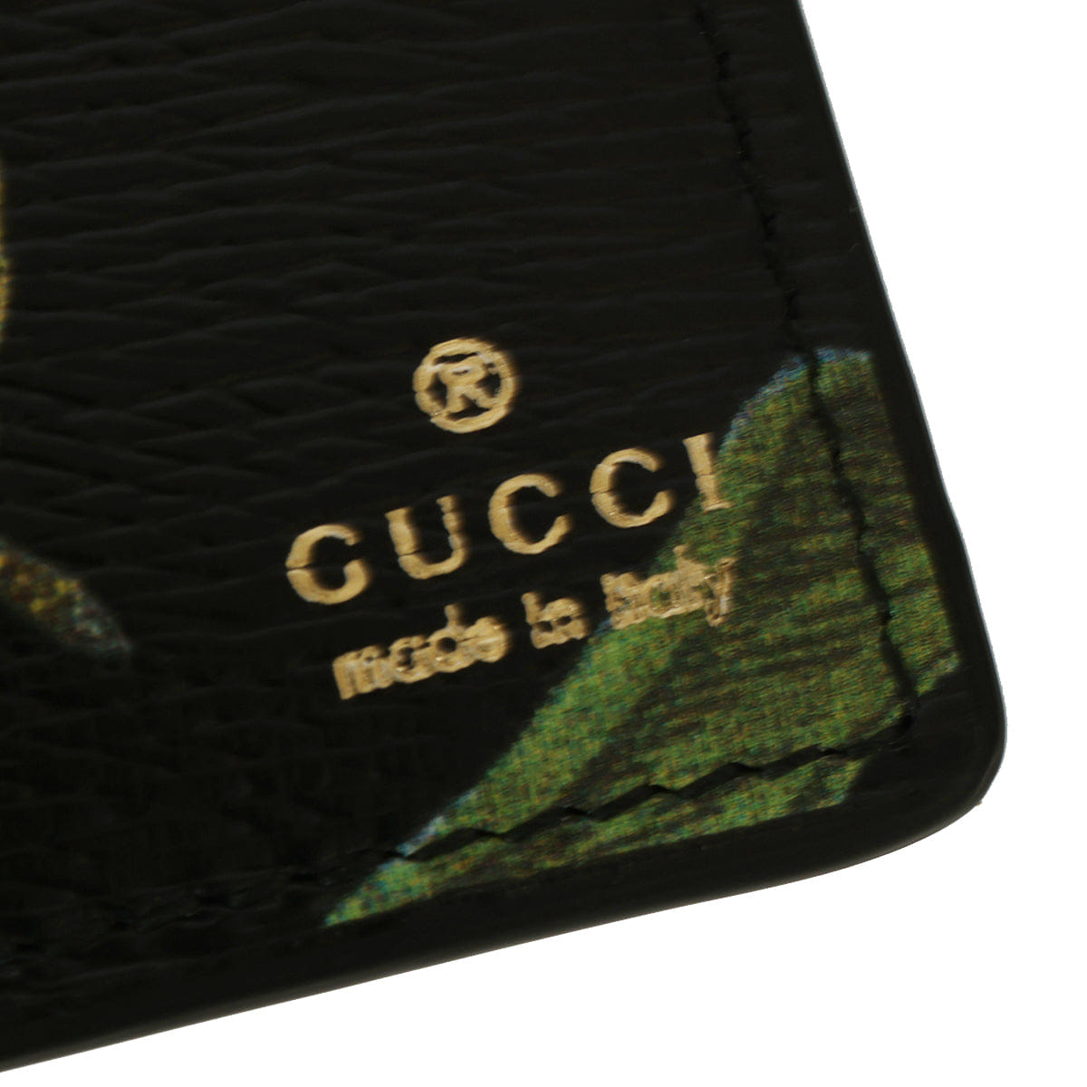 Gucci Leather Tropical Card Holder