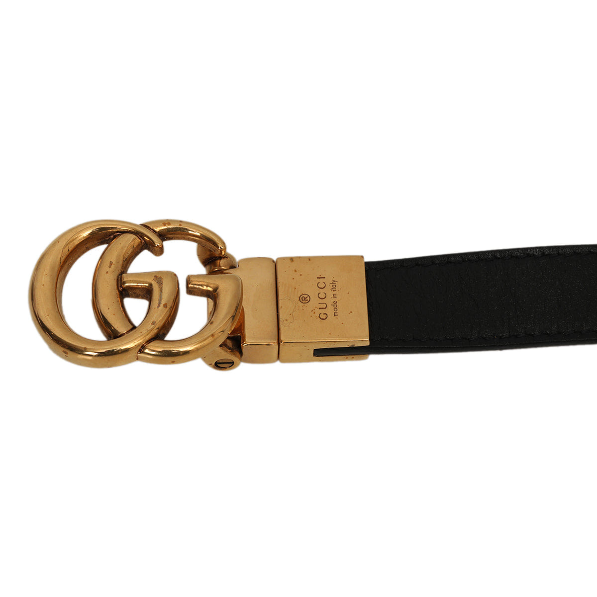 Gucci GG Black/Red Leather Reversible Belt - 75/30