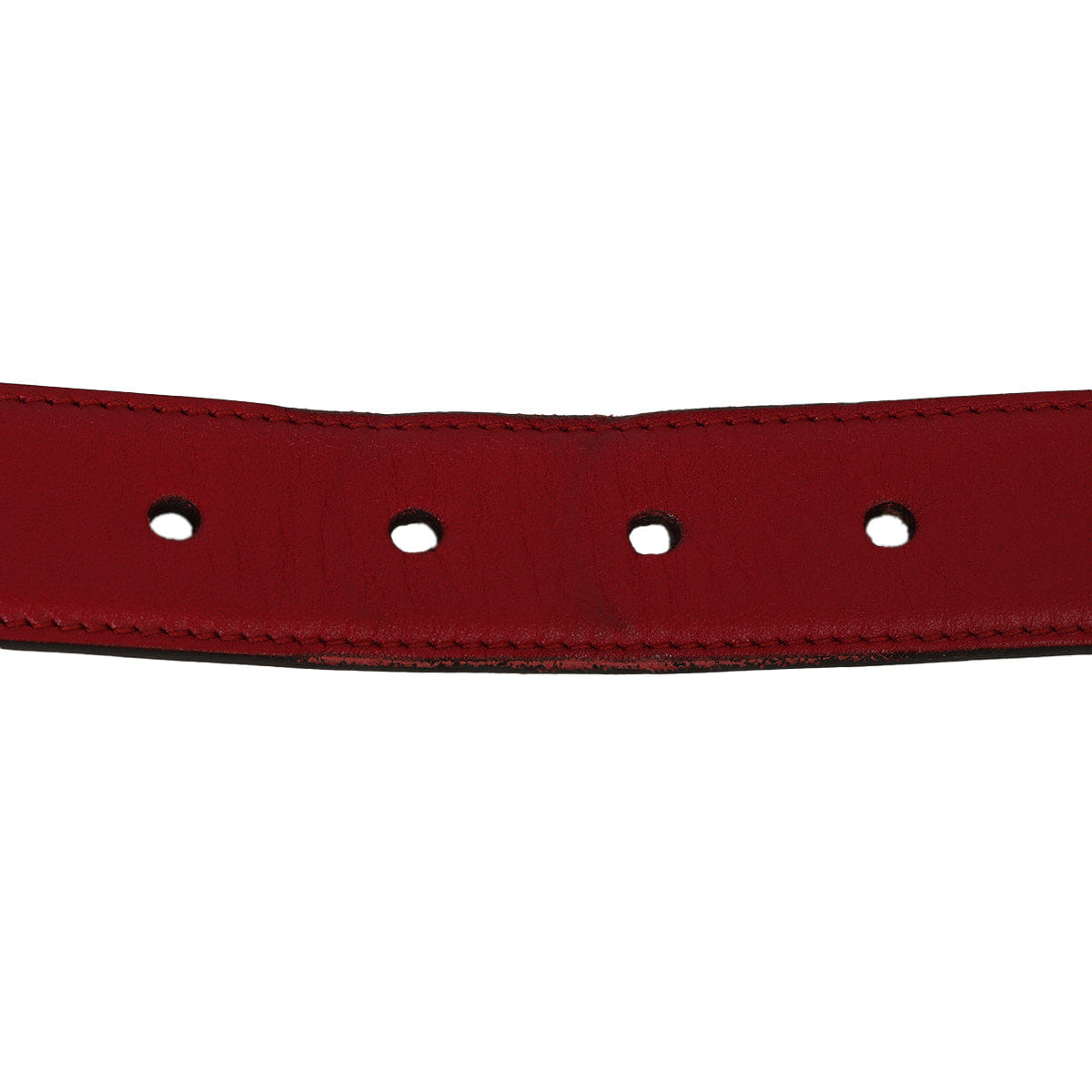 Gucci Red Leather Micro Guccissima Belt - 95/38