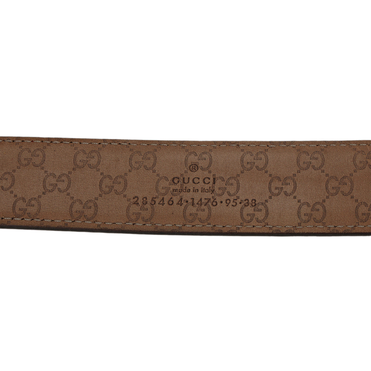 Gucci Red Leather Micro Guccissima Belt - 95/38