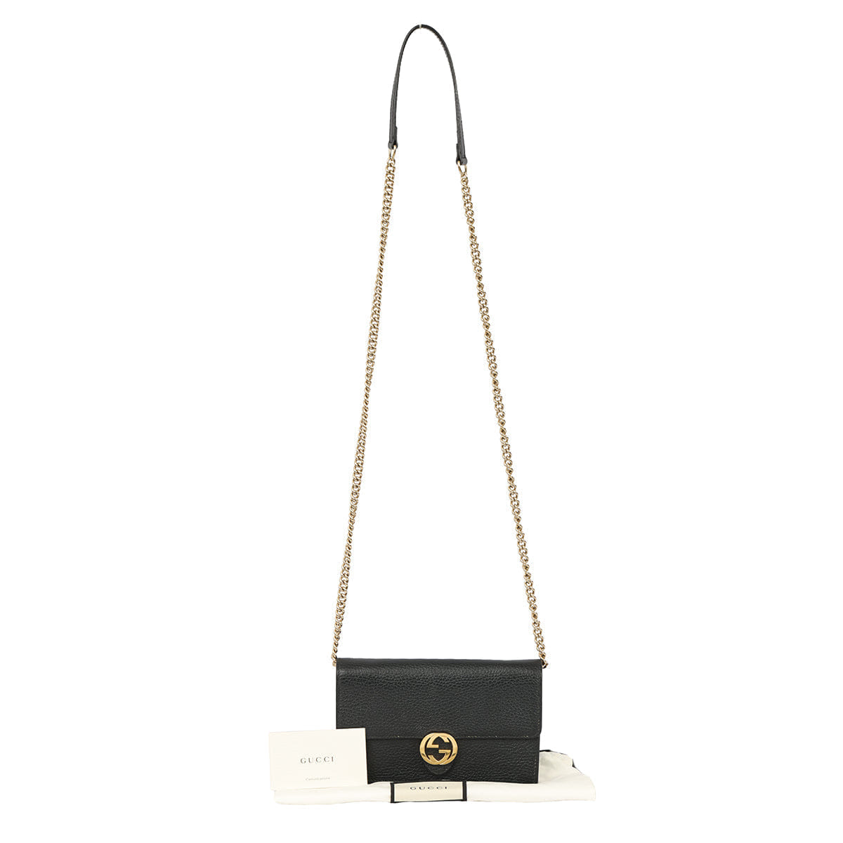 GUCCI INTERLOCKING GG CHAIN WALLET ON CHAIN