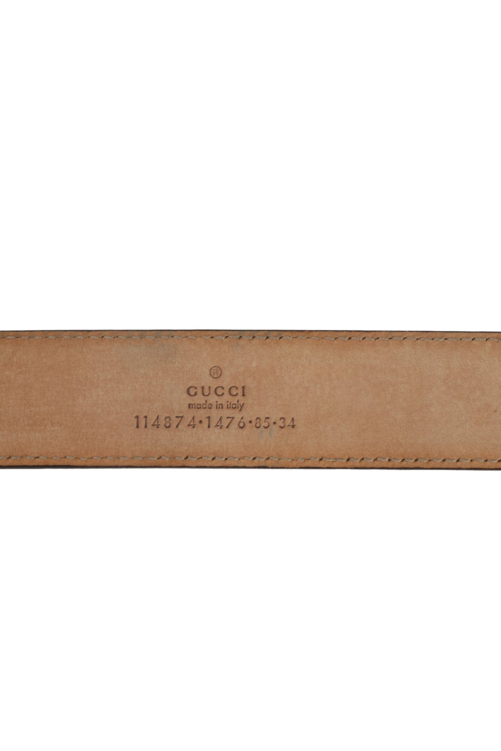 Gucci size 85 cm/ 34 inches GG Interlocking Golden Buckle Belt