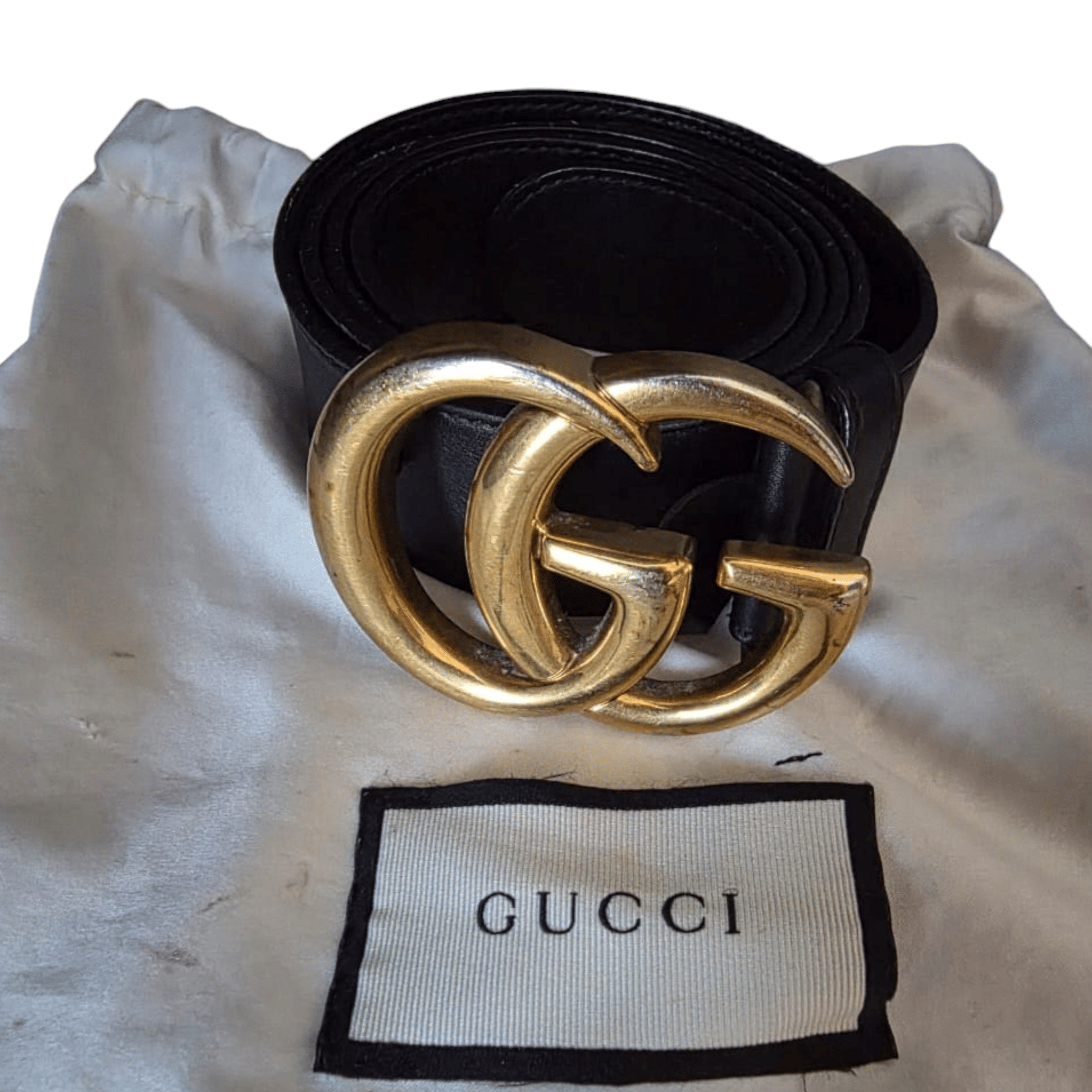 Gucci GG Marmont Black Leather Belt 90 cm