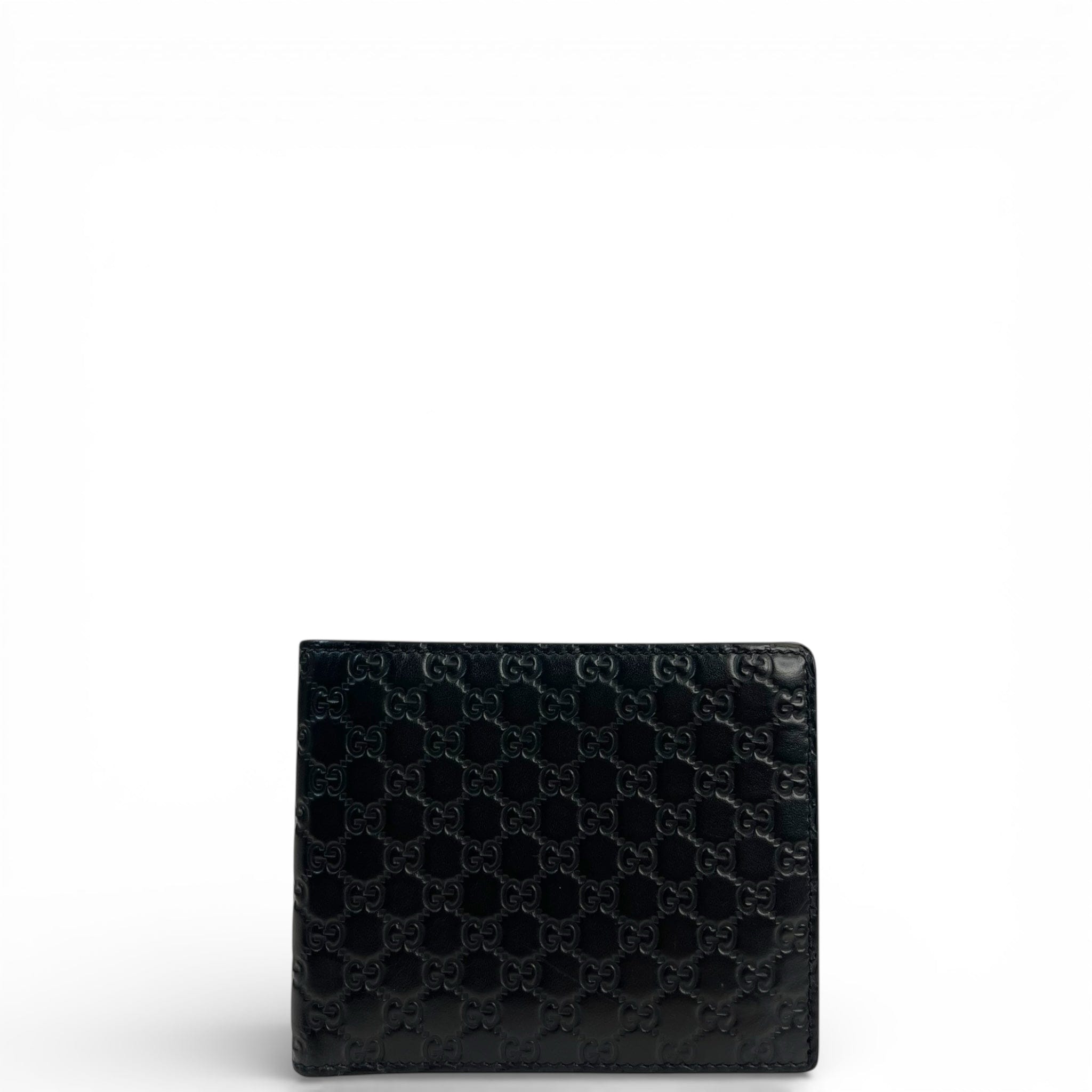 Gucci Black Microguccissima Leather Bi - fold Wallet