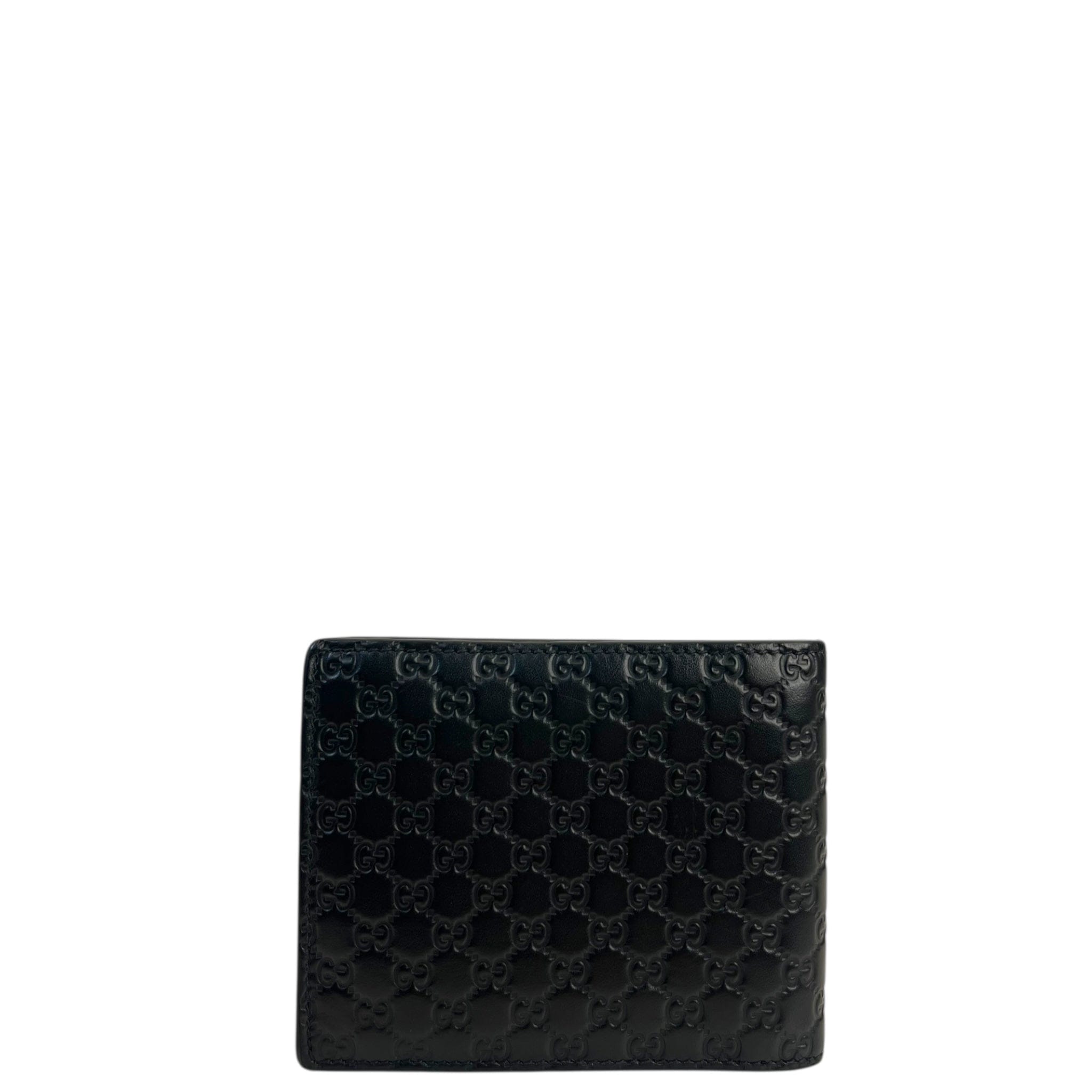 Gucci Black Microguccissima Leather Bi - fold Wallet