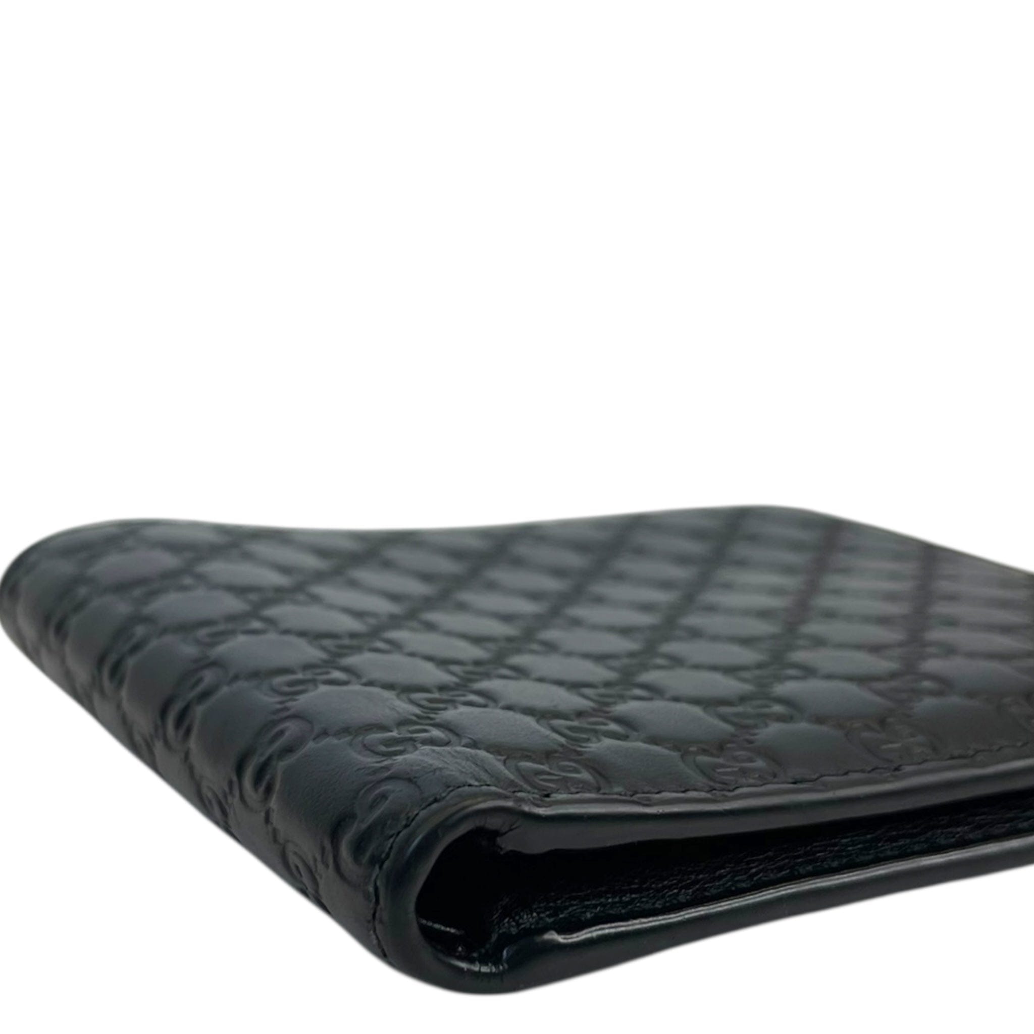 Gucci Black Microguccissima Leather Bi - fold Wallet