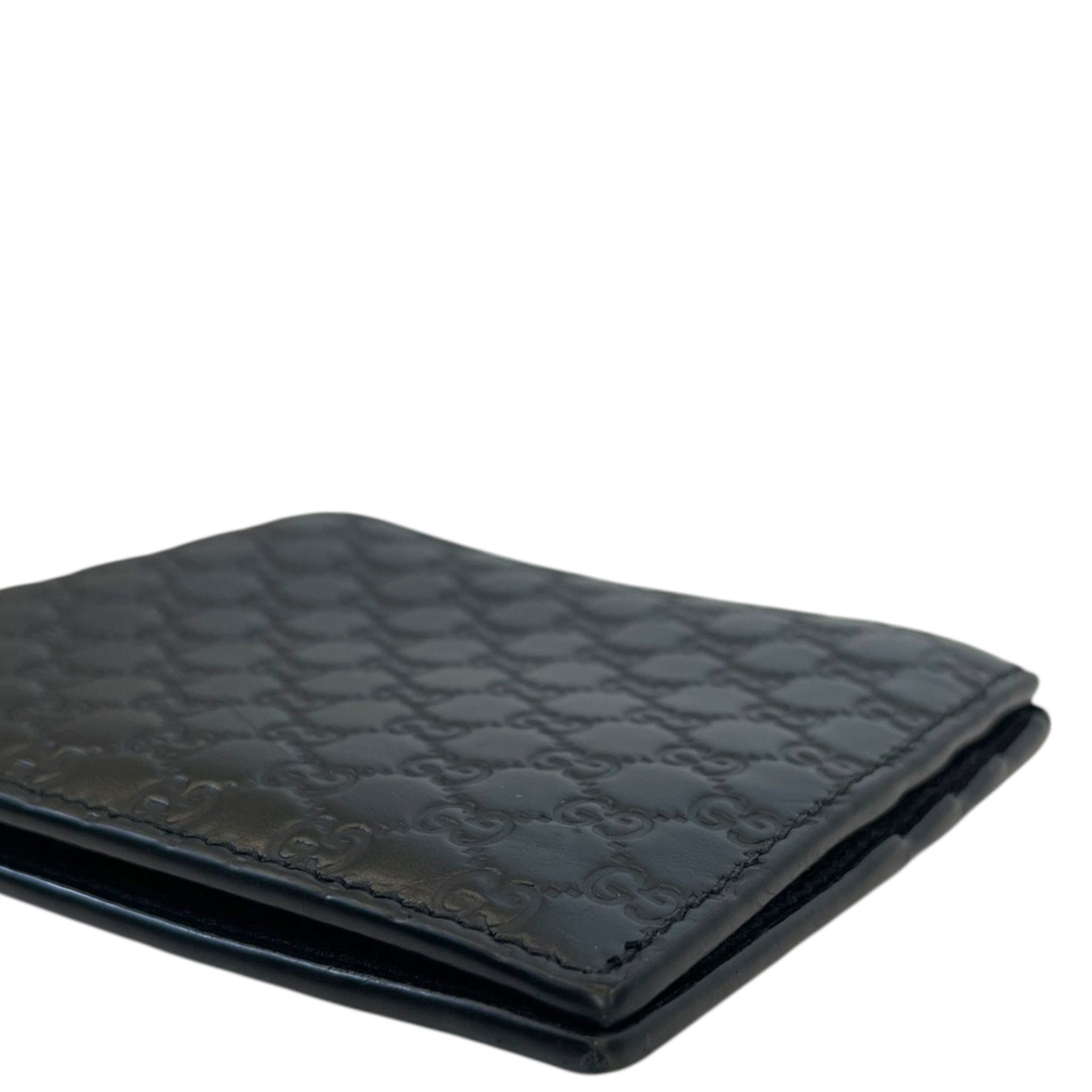 Gucci Black Microguccissima Leather Bi - fold Wallet