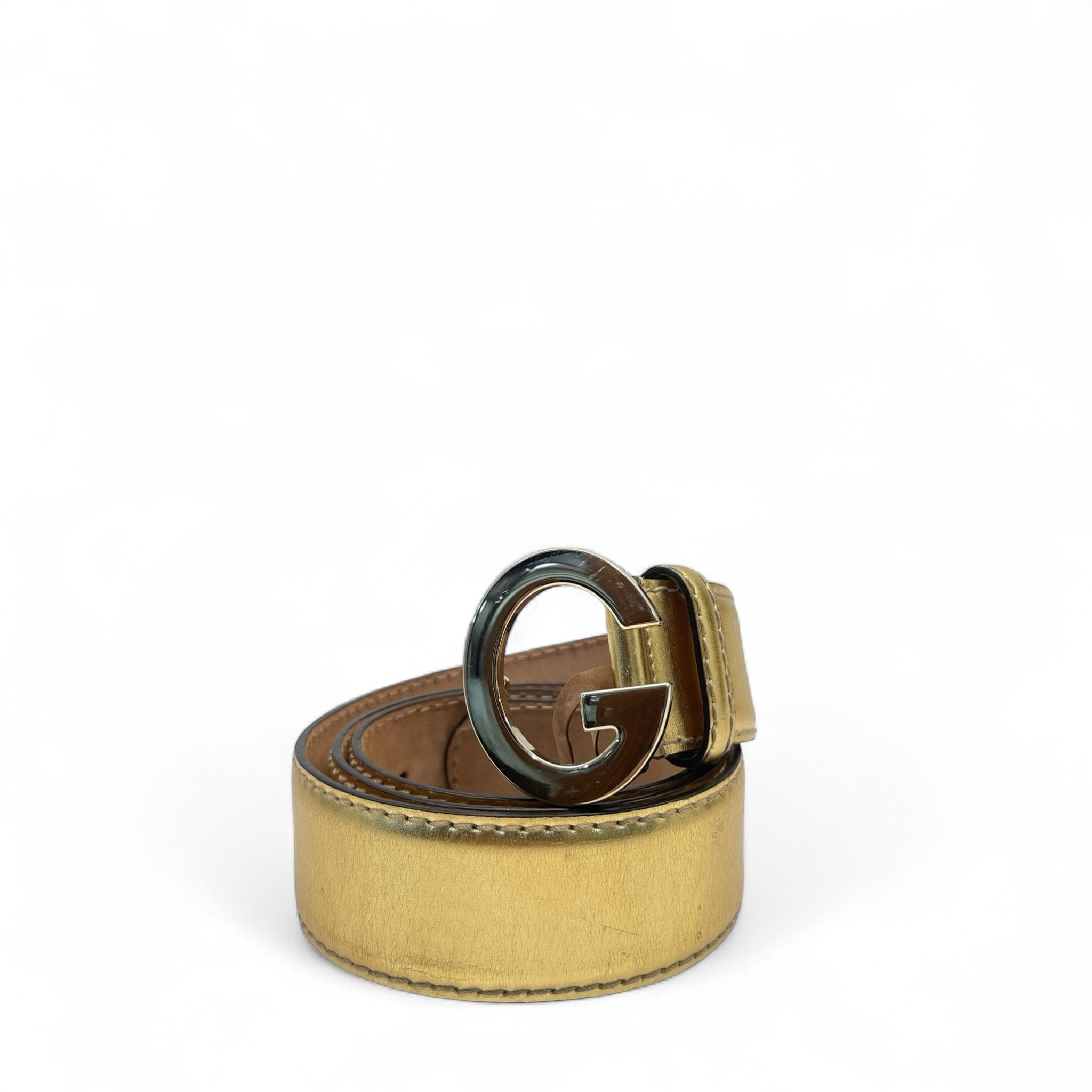 Gucci Bronze Leather Buckle Belt EU 40