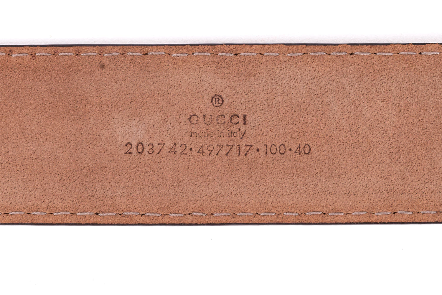 Gucci Bronze Leather Buckle Belt EU 40
