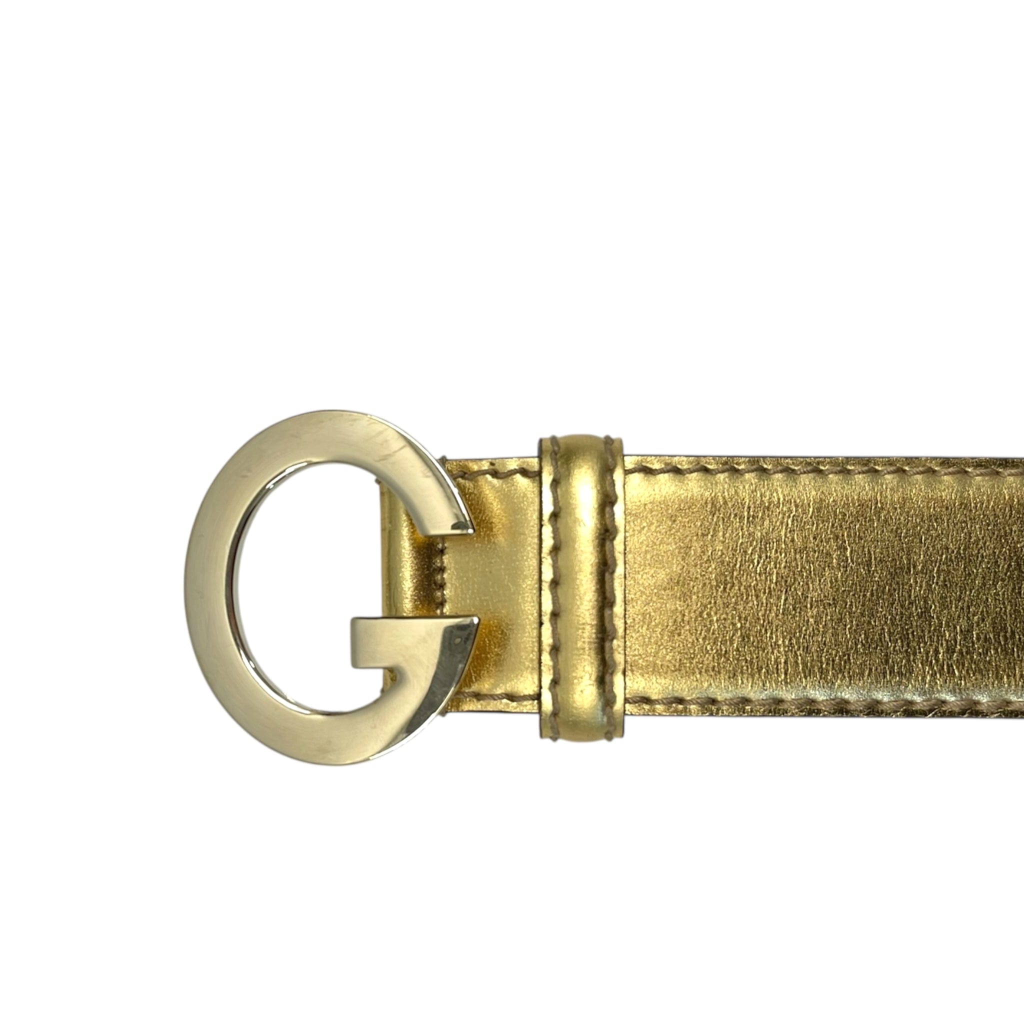 Gucci Bronze Leather Buckle Belt EU 40