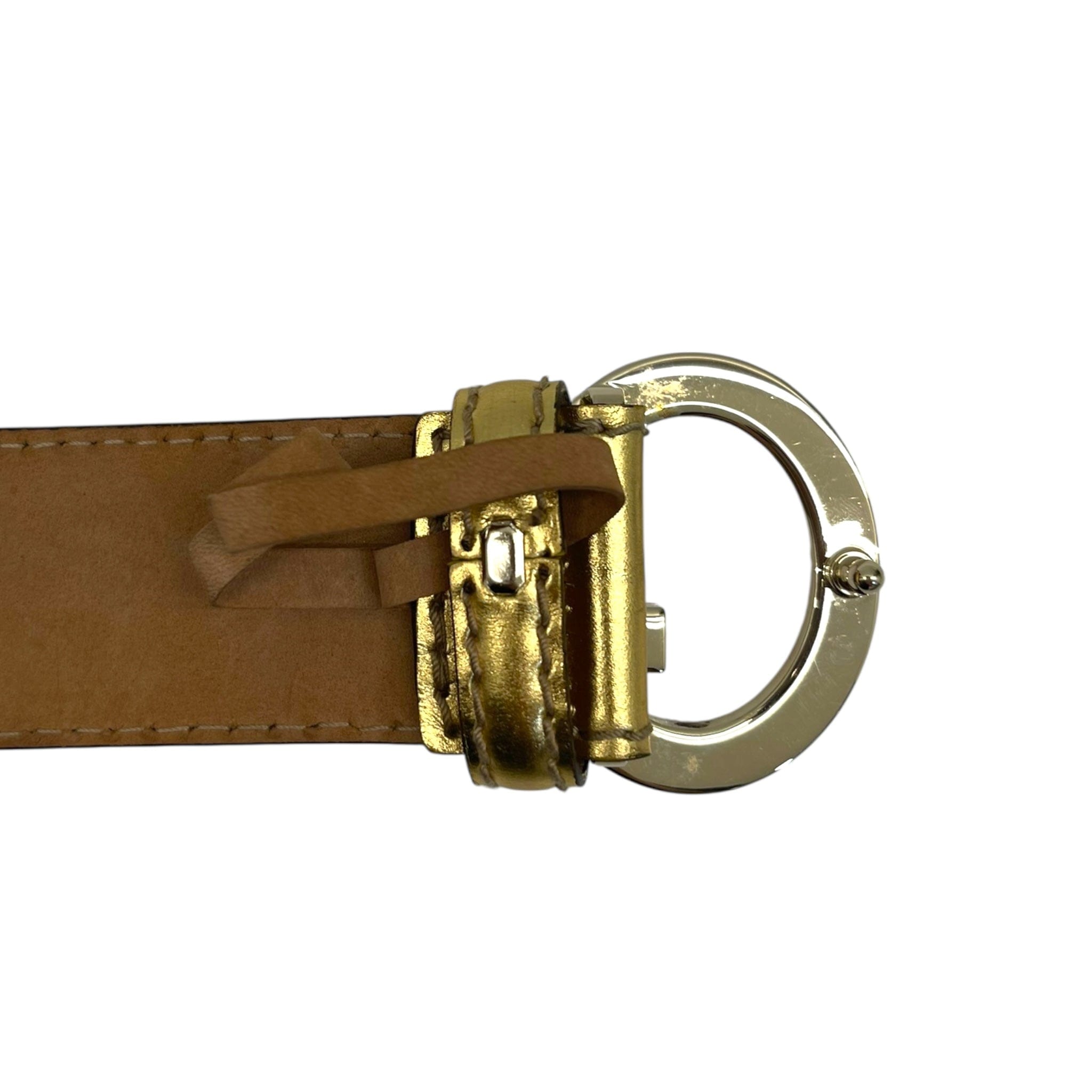 Gucci Bronze Leather Buckle Belt EU 40