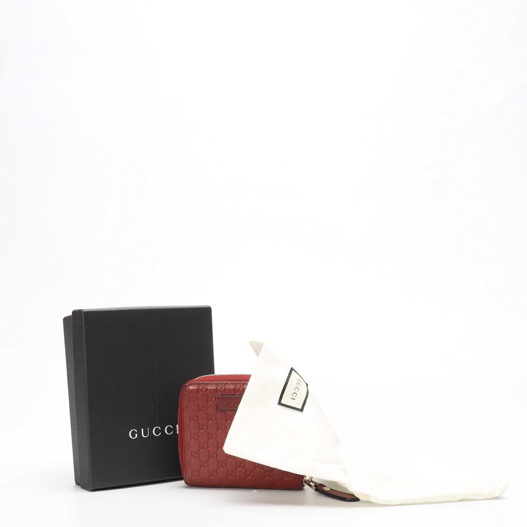 Gucci Red Micro Guccissima Wallet