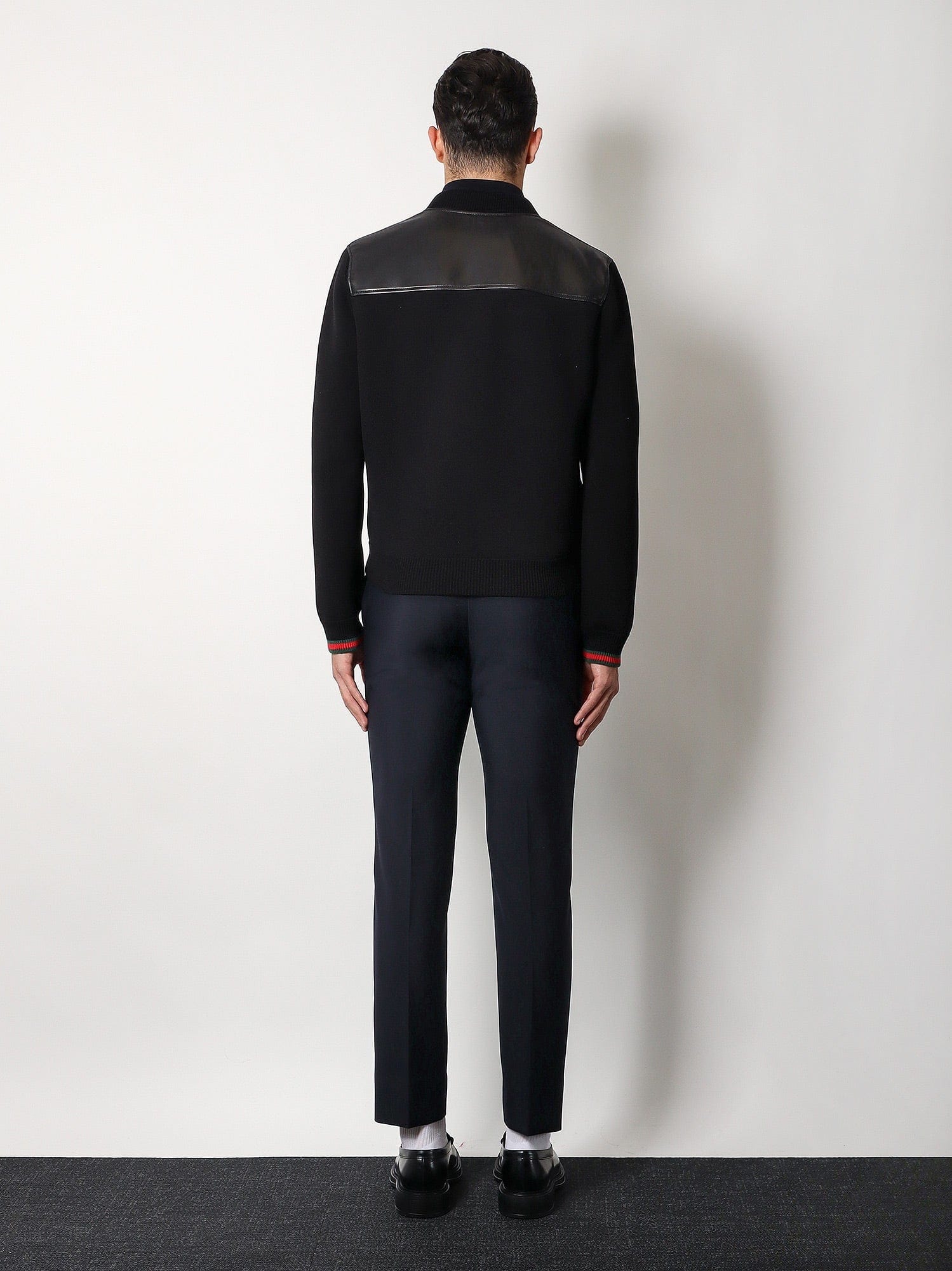Gucci Leather and wool jacket