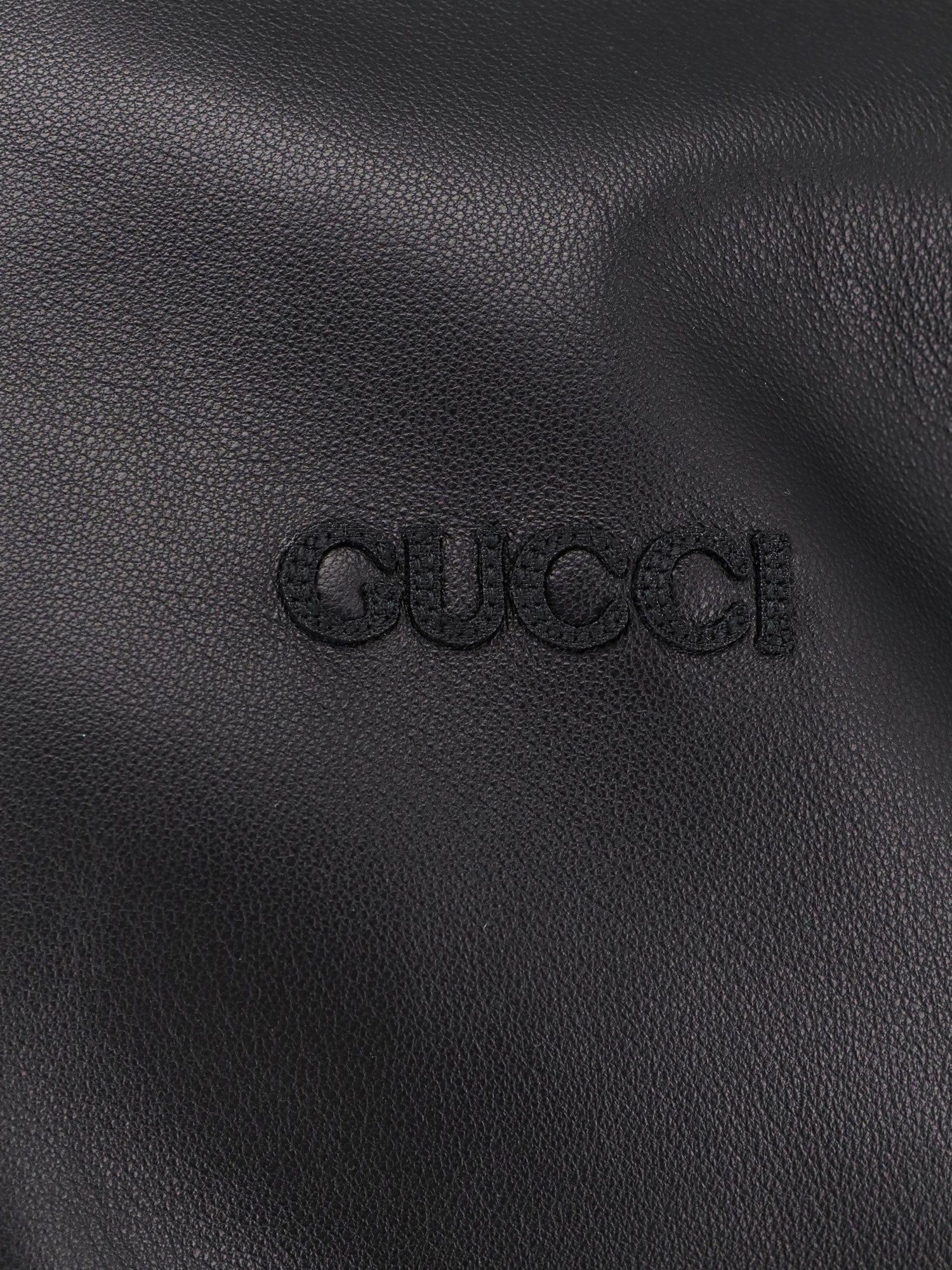 Gucci Leather and wool jacket