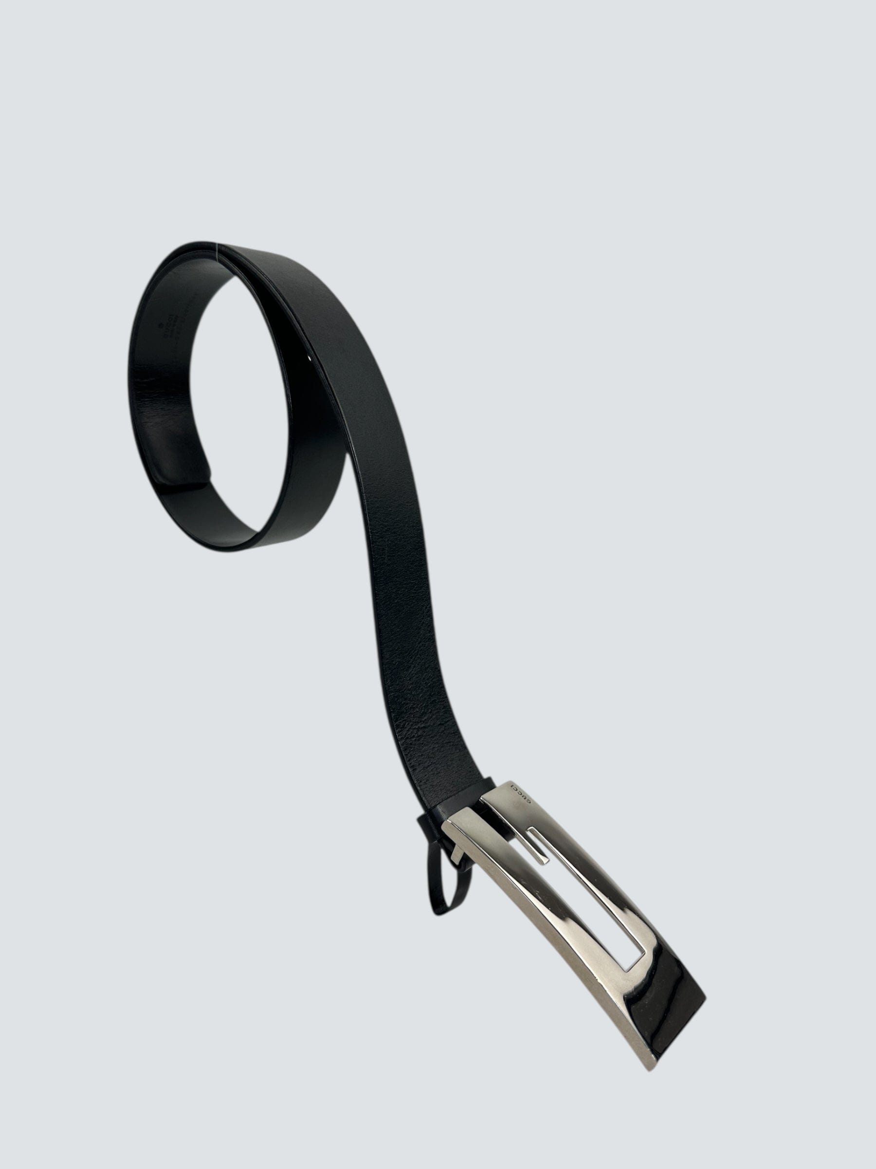 Gucci Vintage Gucci Black Leather Belt 28" - uk 6/8 fit