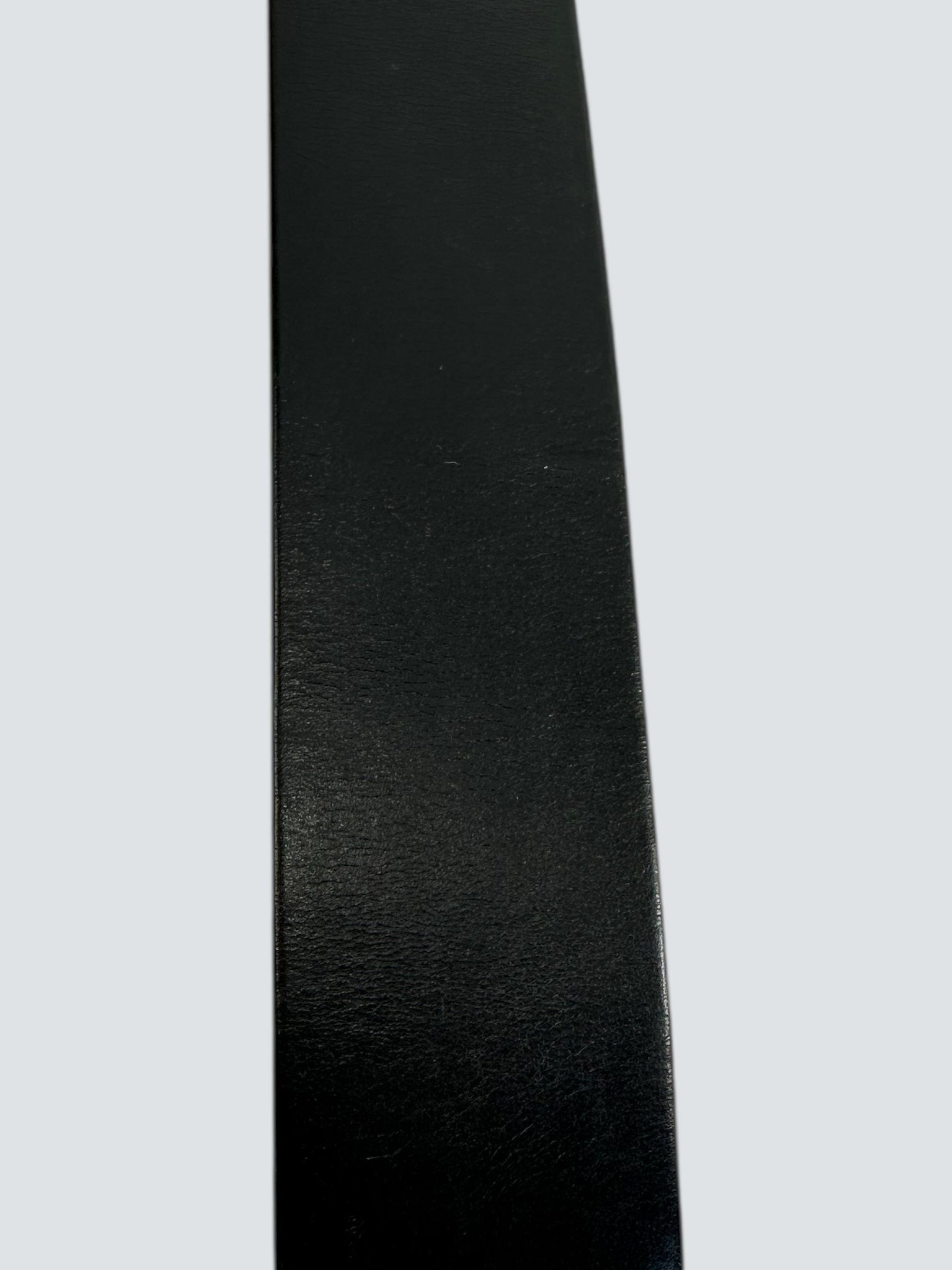 Gucci Vintage Gucci Black Leather Belt 28" - uk 6/8 fit