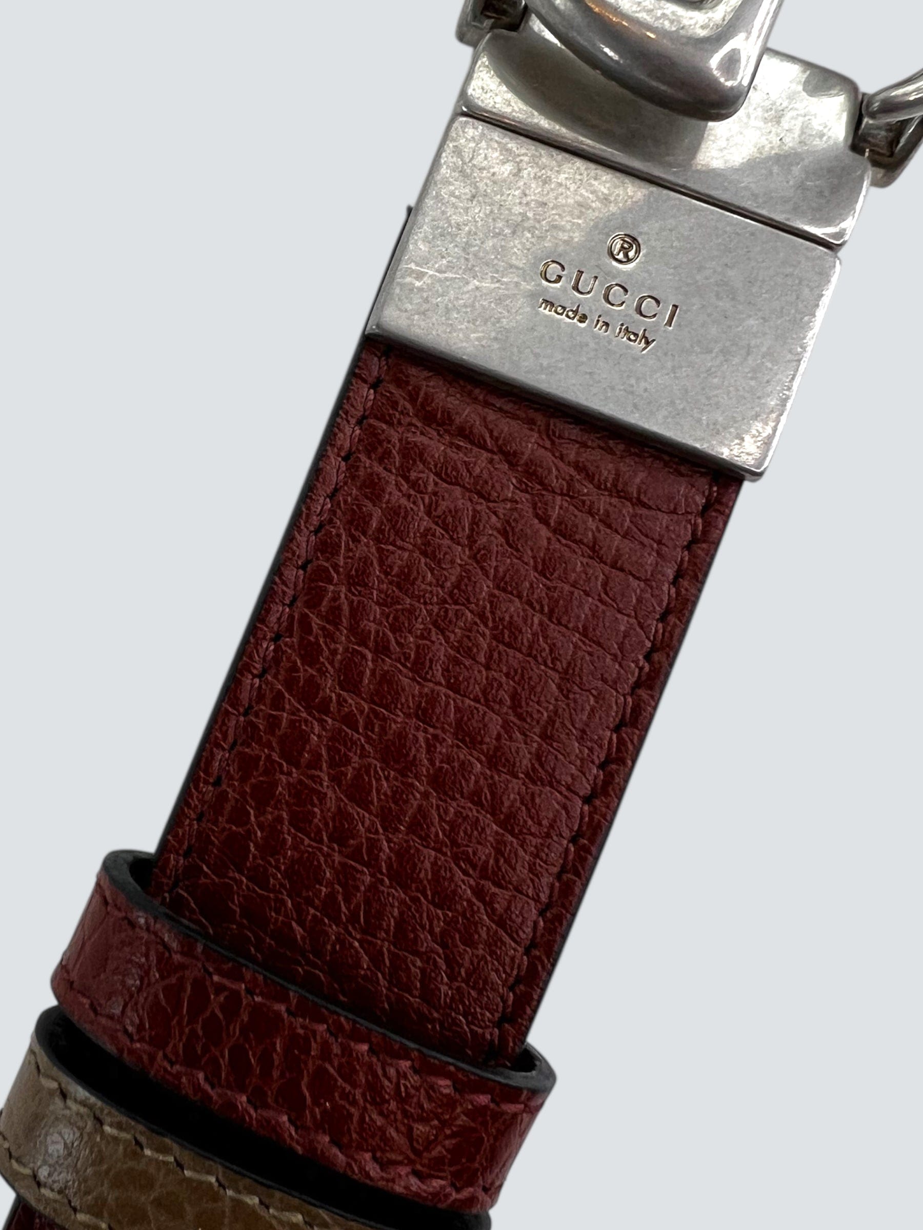 Gucci Brown GG Reversible Leather Small Belt - uk 6/8