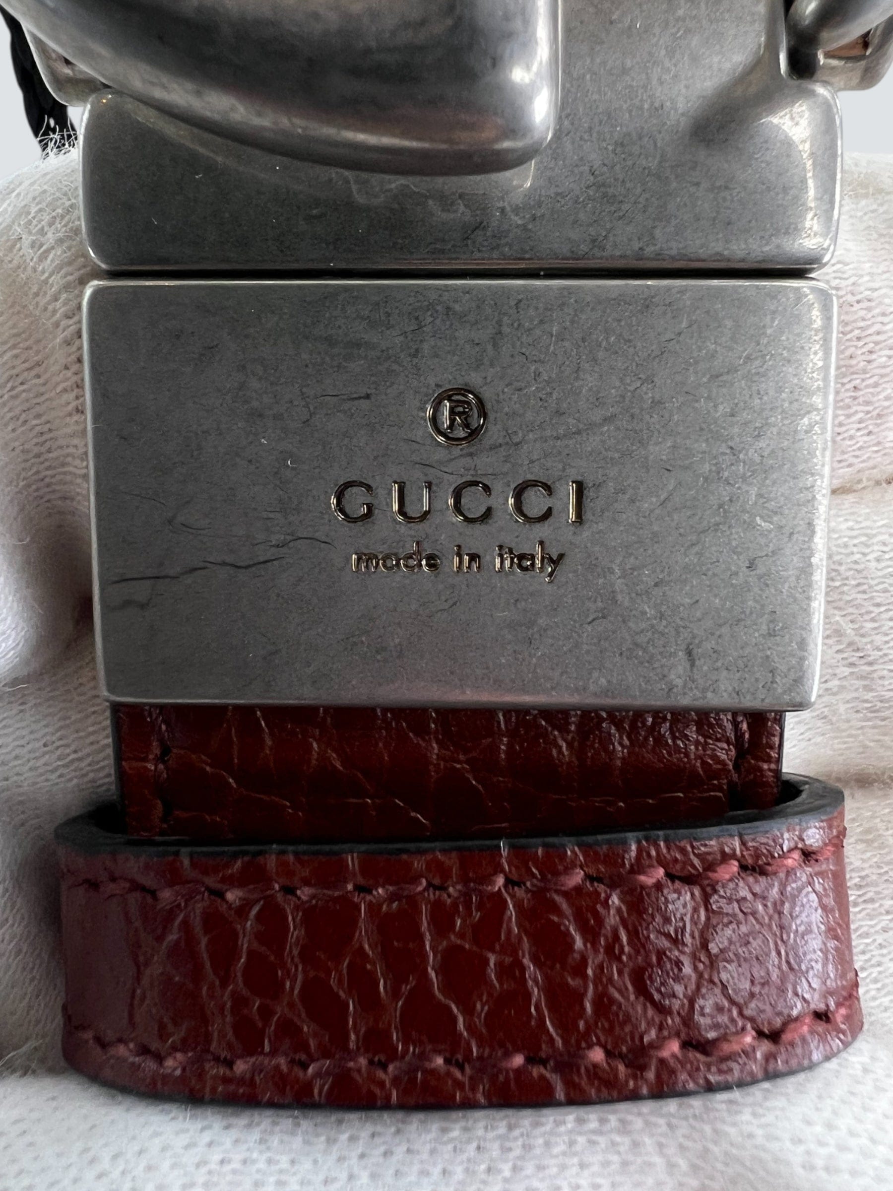 Gucci Brown GG Reversible Leather Small Belt - uk 6/8