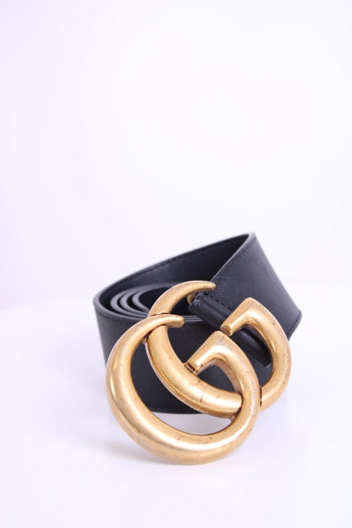 Gucci GG Marmont Wide Belt Black 70.28