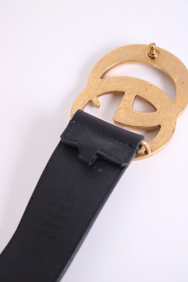 Gucci GG Marmont Wide Belt Black 70.28