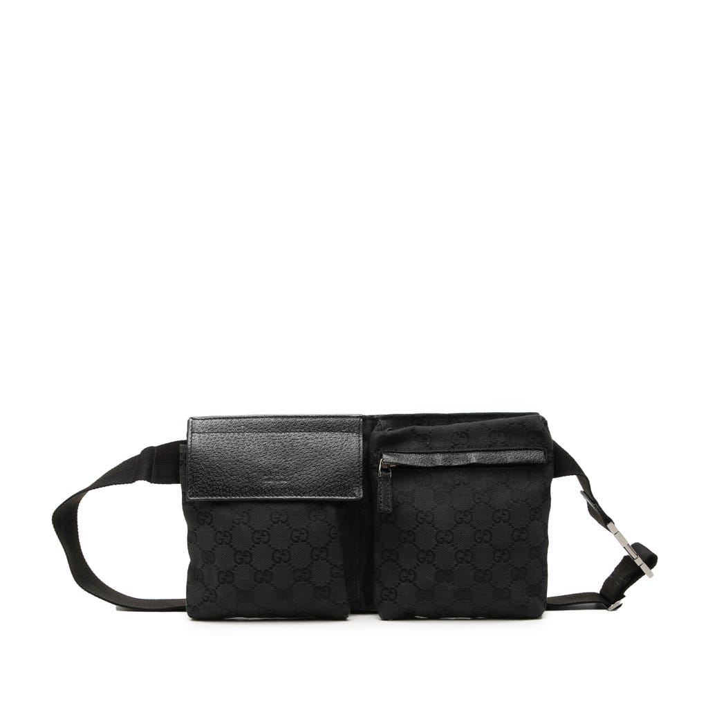 Gucci GG Canvas Double Pocket Belt Bag
