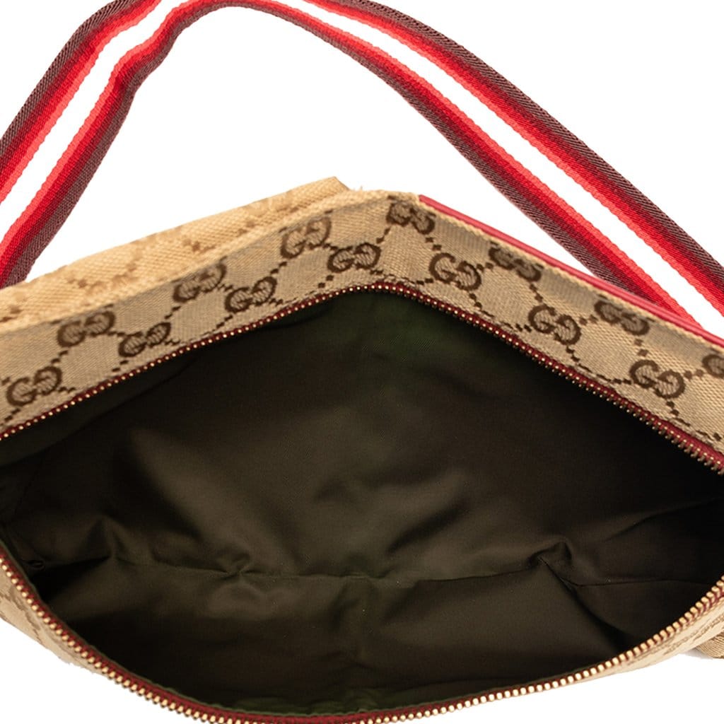Gucci GG Canvas Web Double Pocket Belt Bag