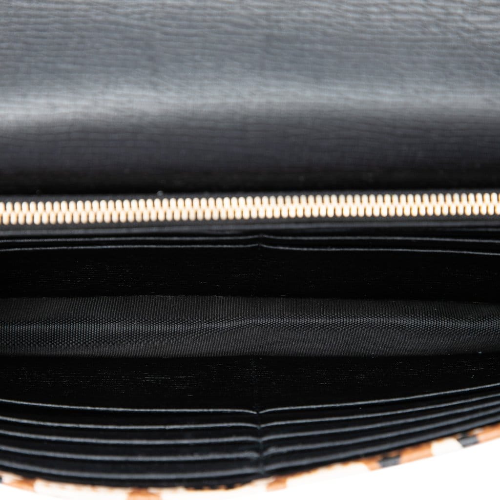 Gucci Calfskin Leopard Print Betty Wallet On Chain