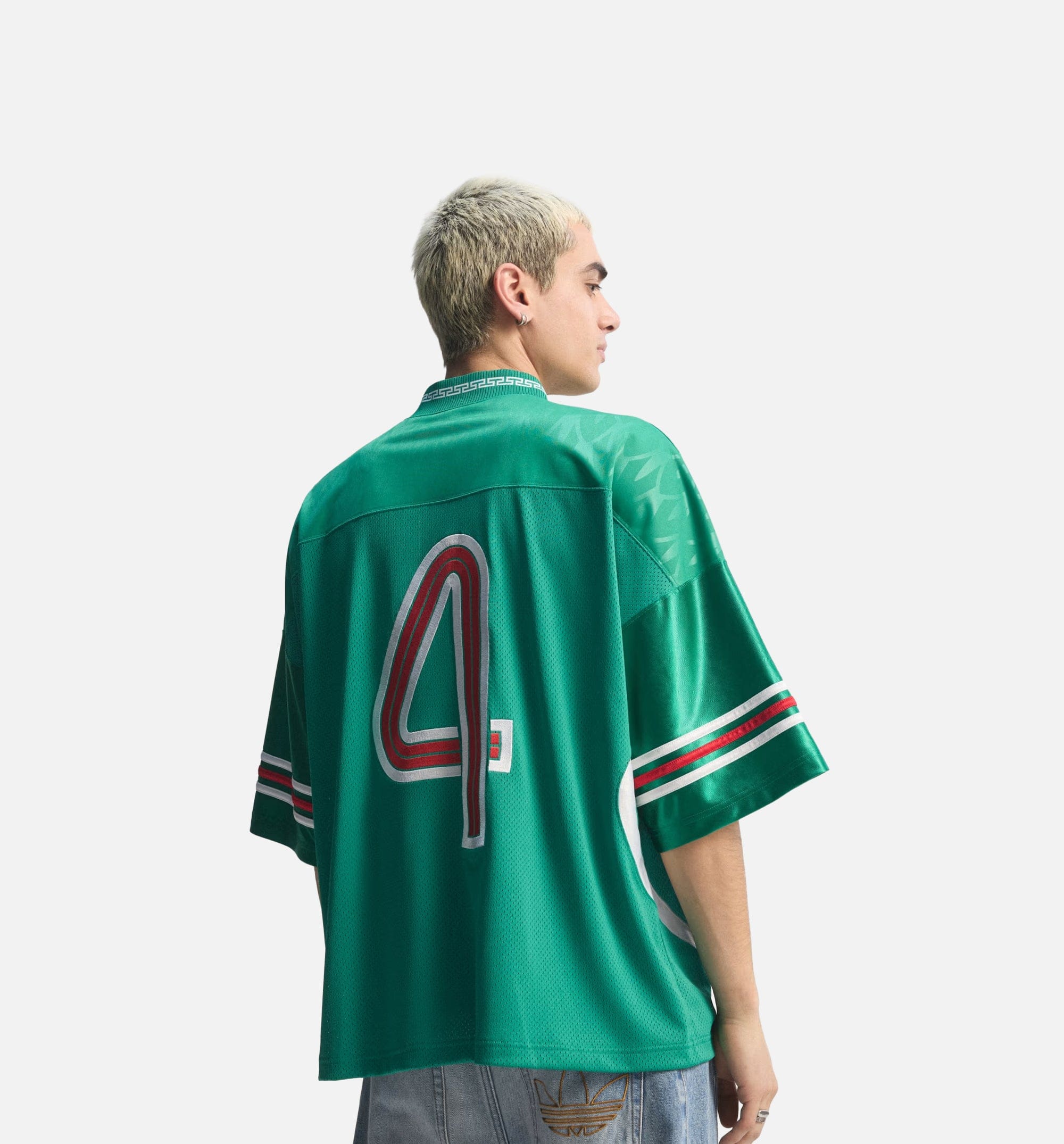 adidas Bringback Remixed Mexico Mens Jersey - Bold Green/White/Better Scarlet