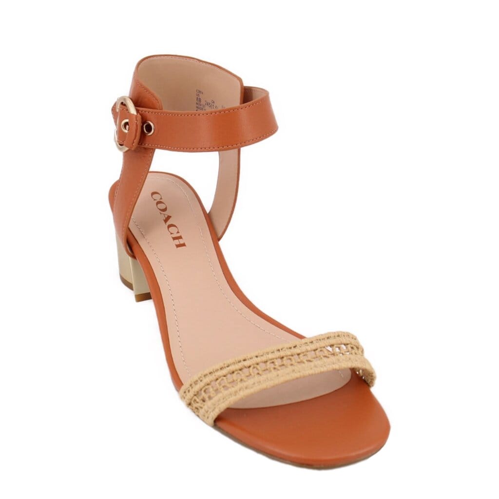 Coach LEATHER HEELS BROWN 8 US