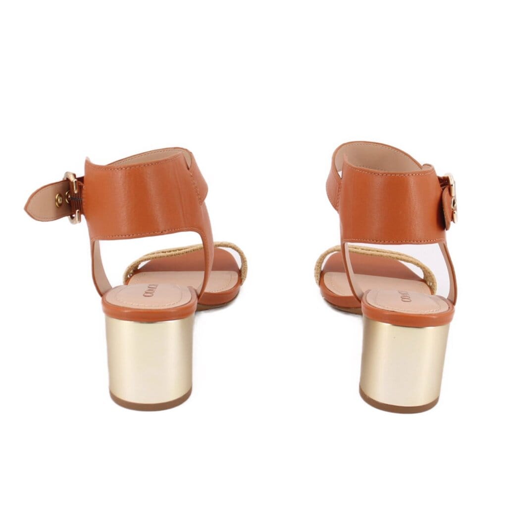 Coach LEATHER HEELS BROWN 8 US
