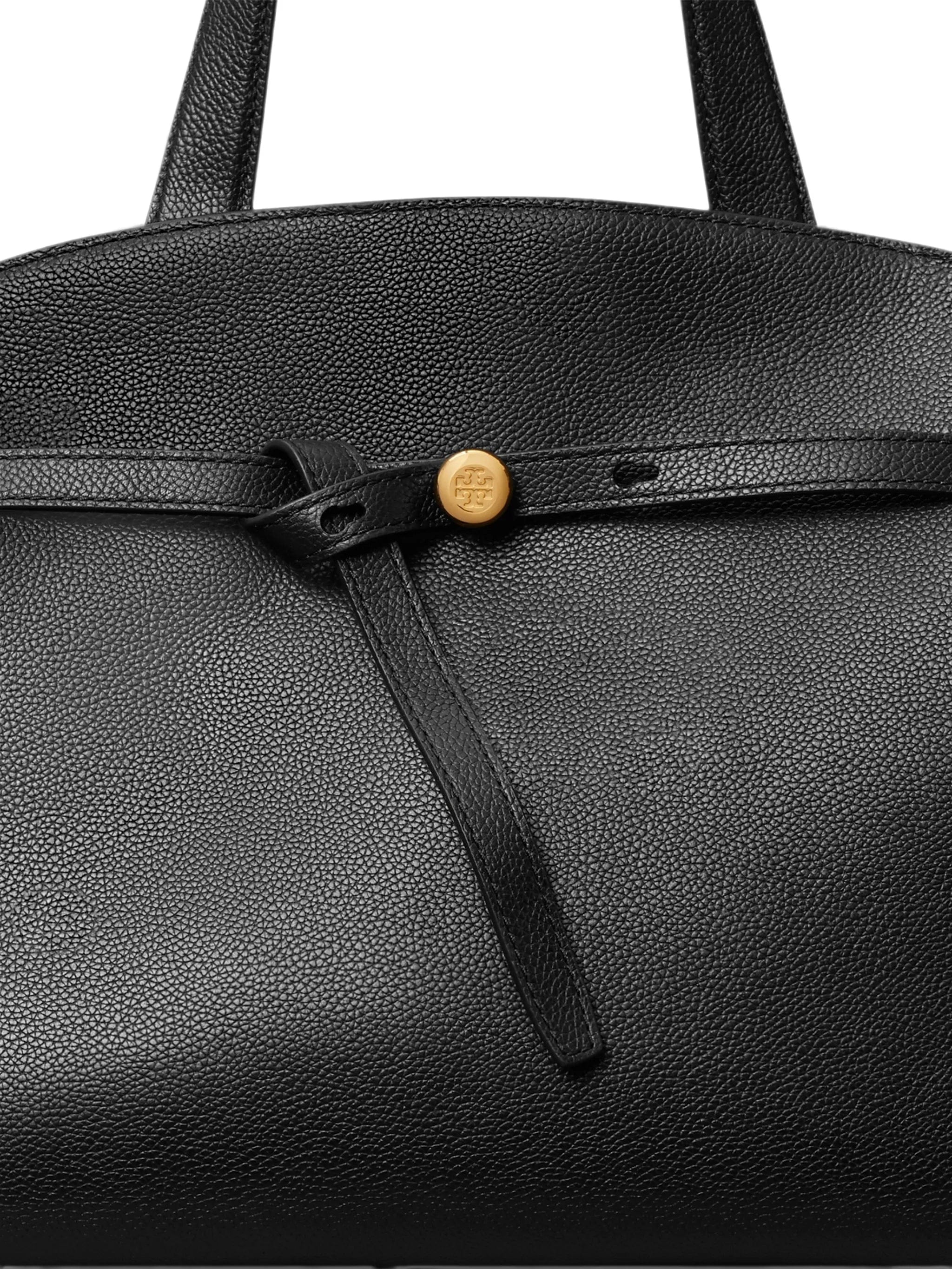 Tory Burch logo - plaque leather tote bag
