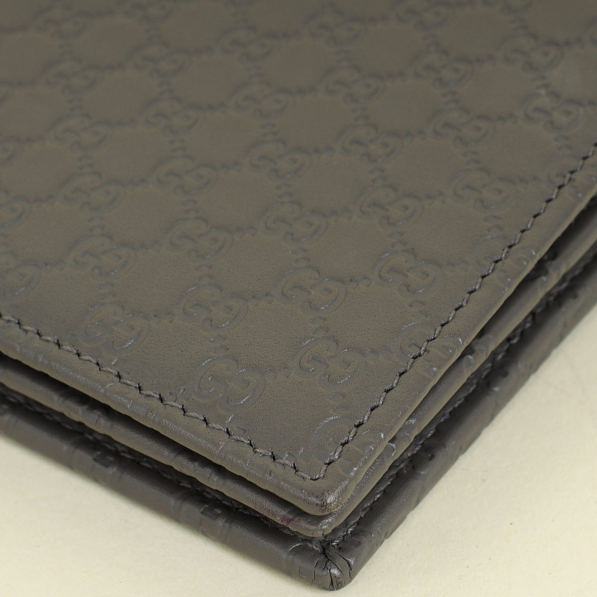 Gucci Grey Micro Guccissima Strap Wallet