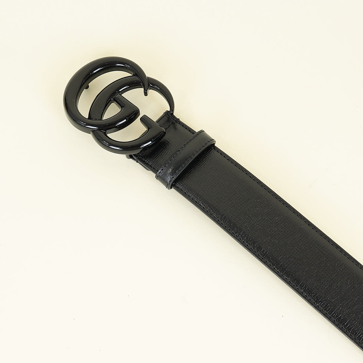 Gucci Black GG Marmont Wide Belt 28