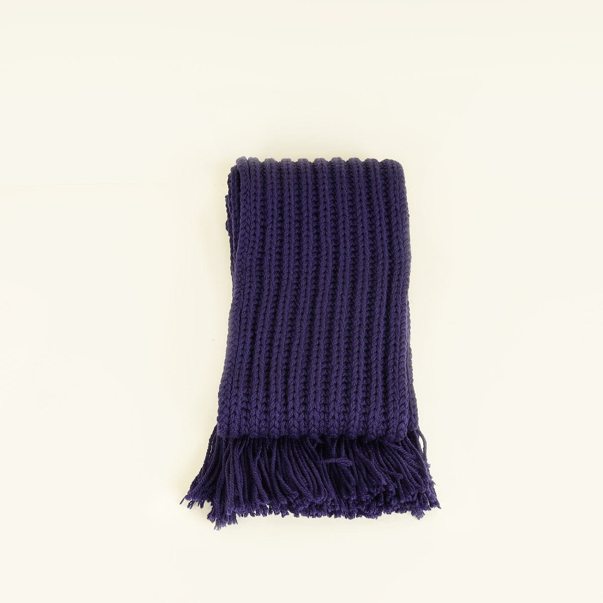 Gucci Dark Indigo Knit Wool Scarf