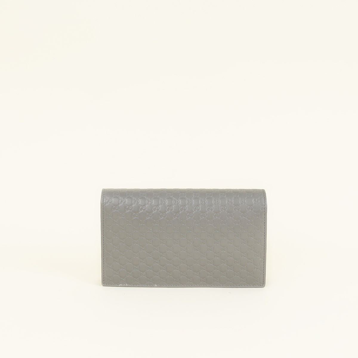 Gucci Grey GG Micro Guccissima Strap Wallet
