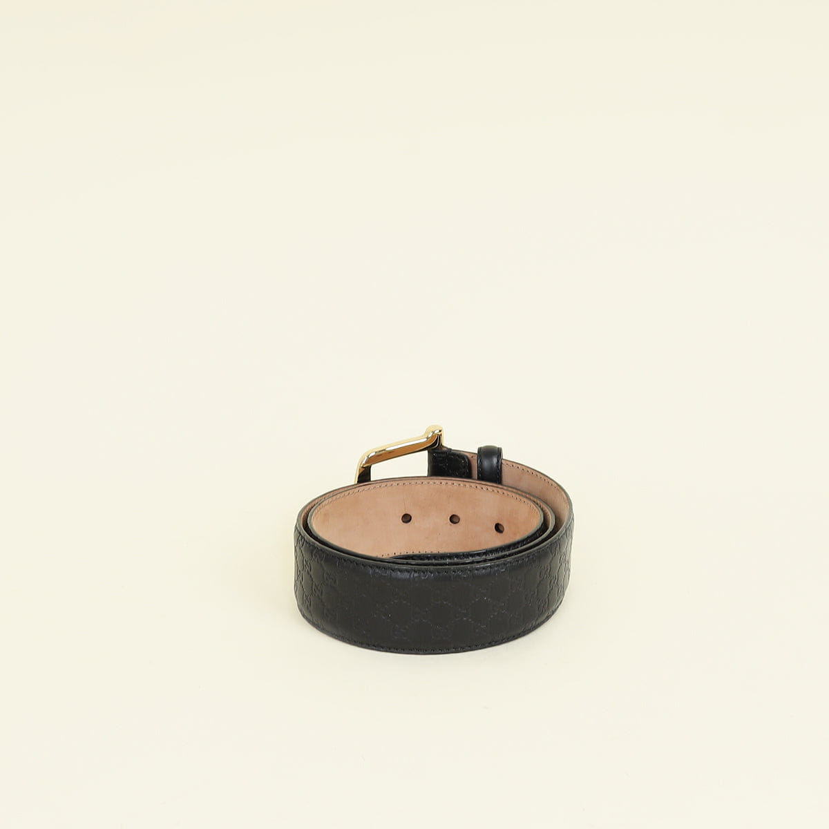 Gucci Black Microguccissima Buckle Belt 32