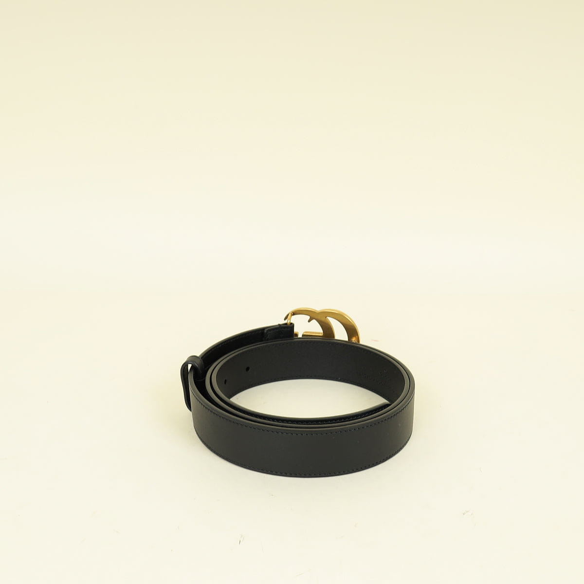 Gucci Black Double G Buckle 30 mm Belt 32