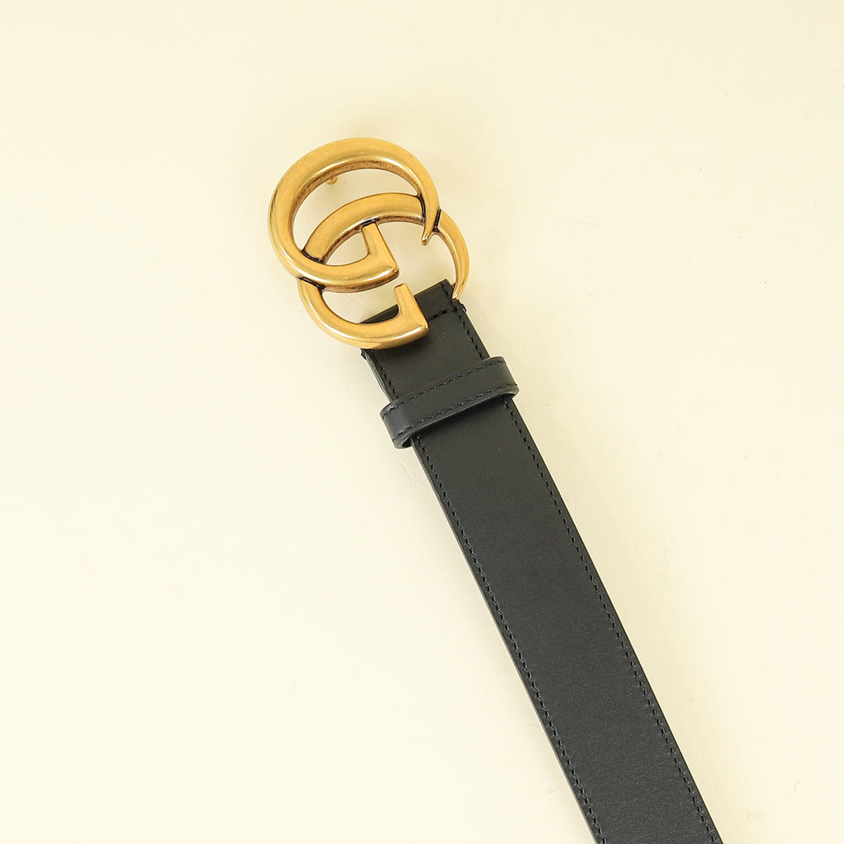 Gucci Black Double G Buckle 30 mm Belt 32