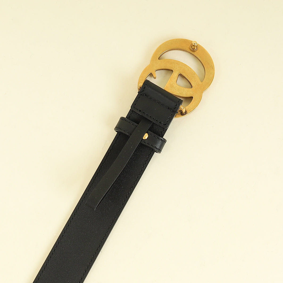 Gucci Black Double G Buckle 30 mm Belt 32