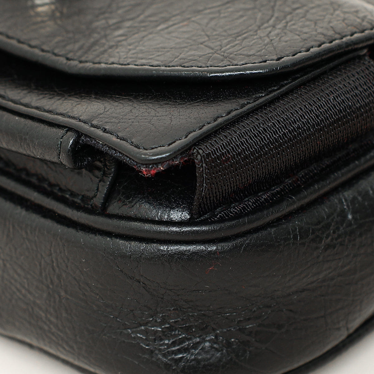 Gucci Black Cracked Morpheus Belt Bag