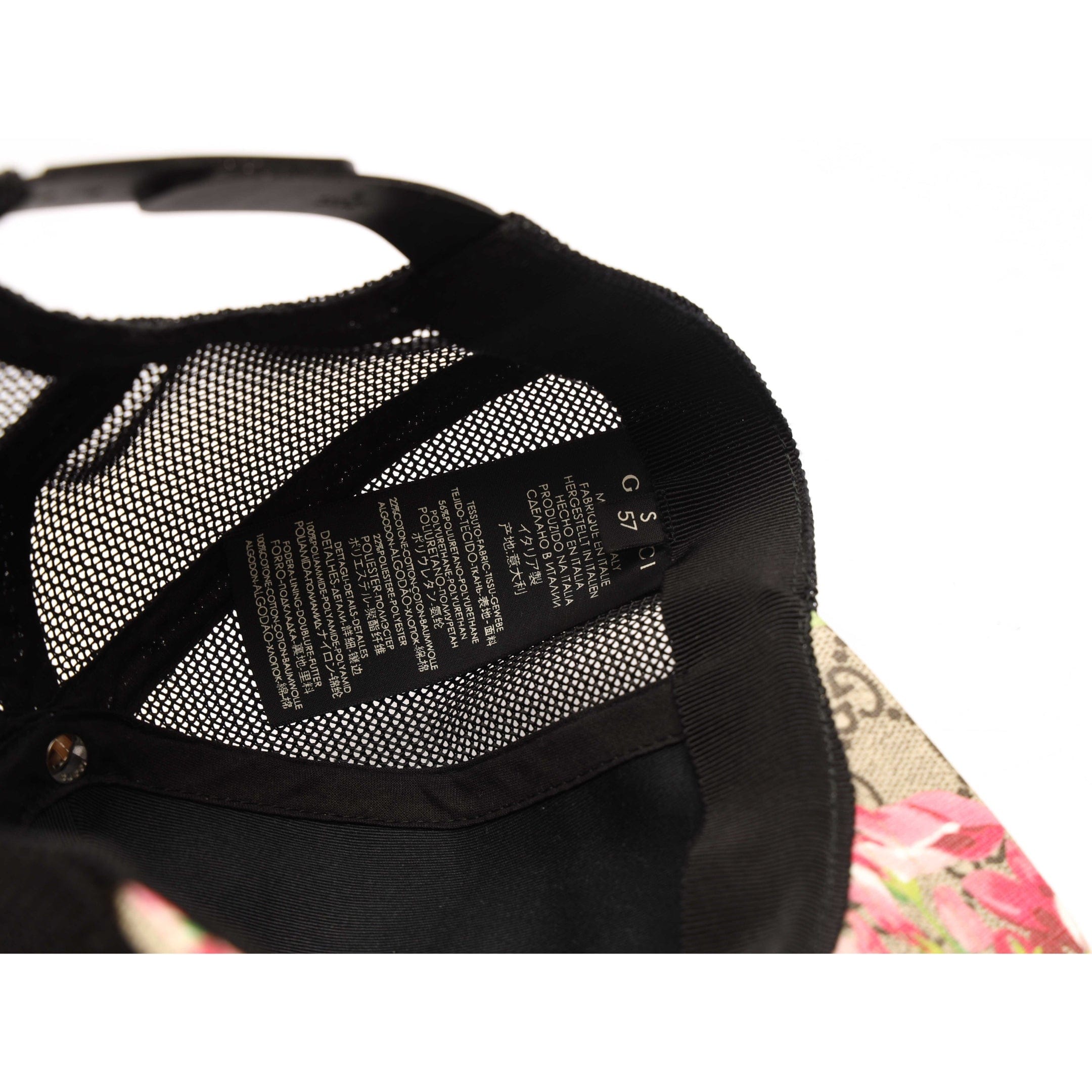 Gucci Beige Blooms Print GG Supreme Baseball Cap