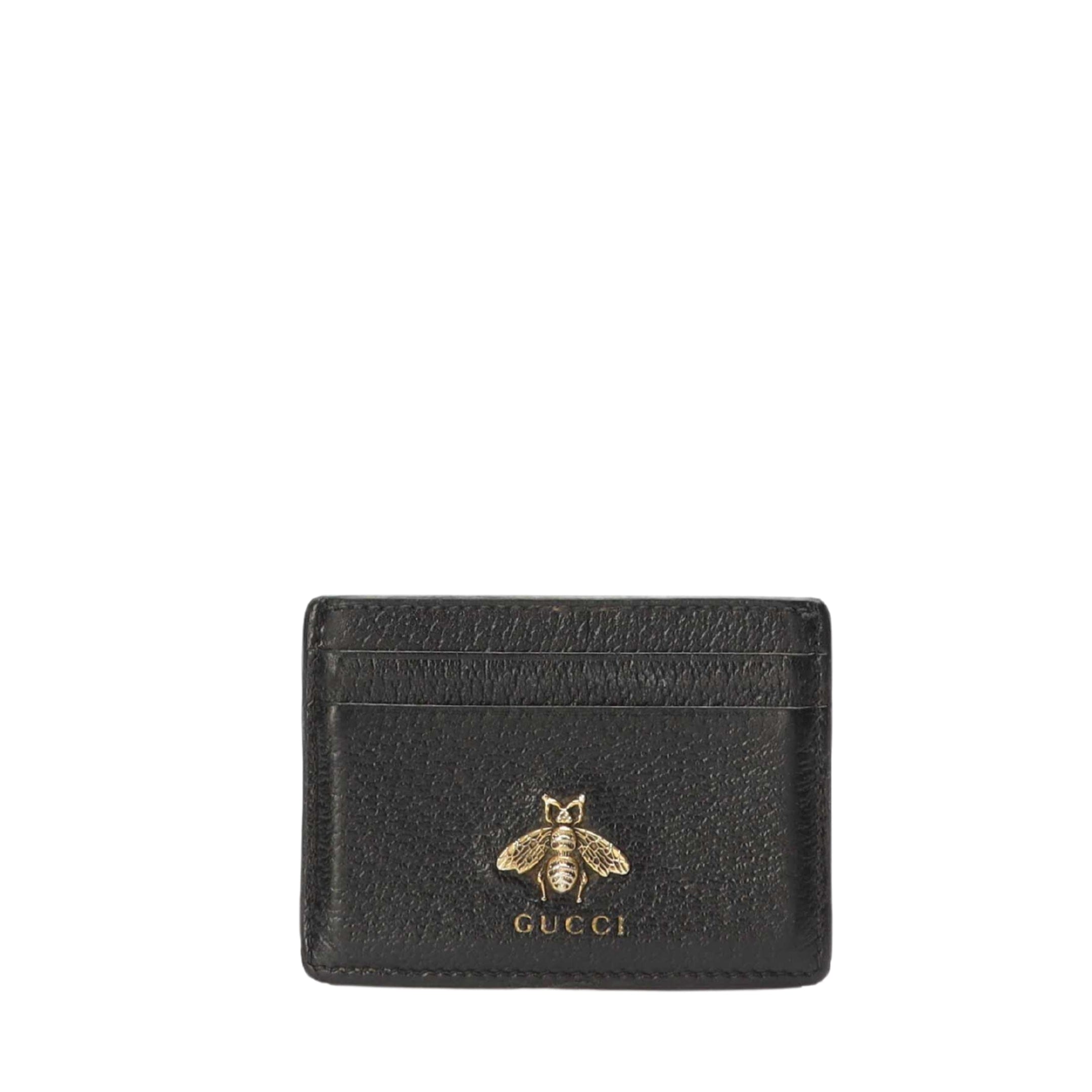 Gucci Black Animalier Card Holder